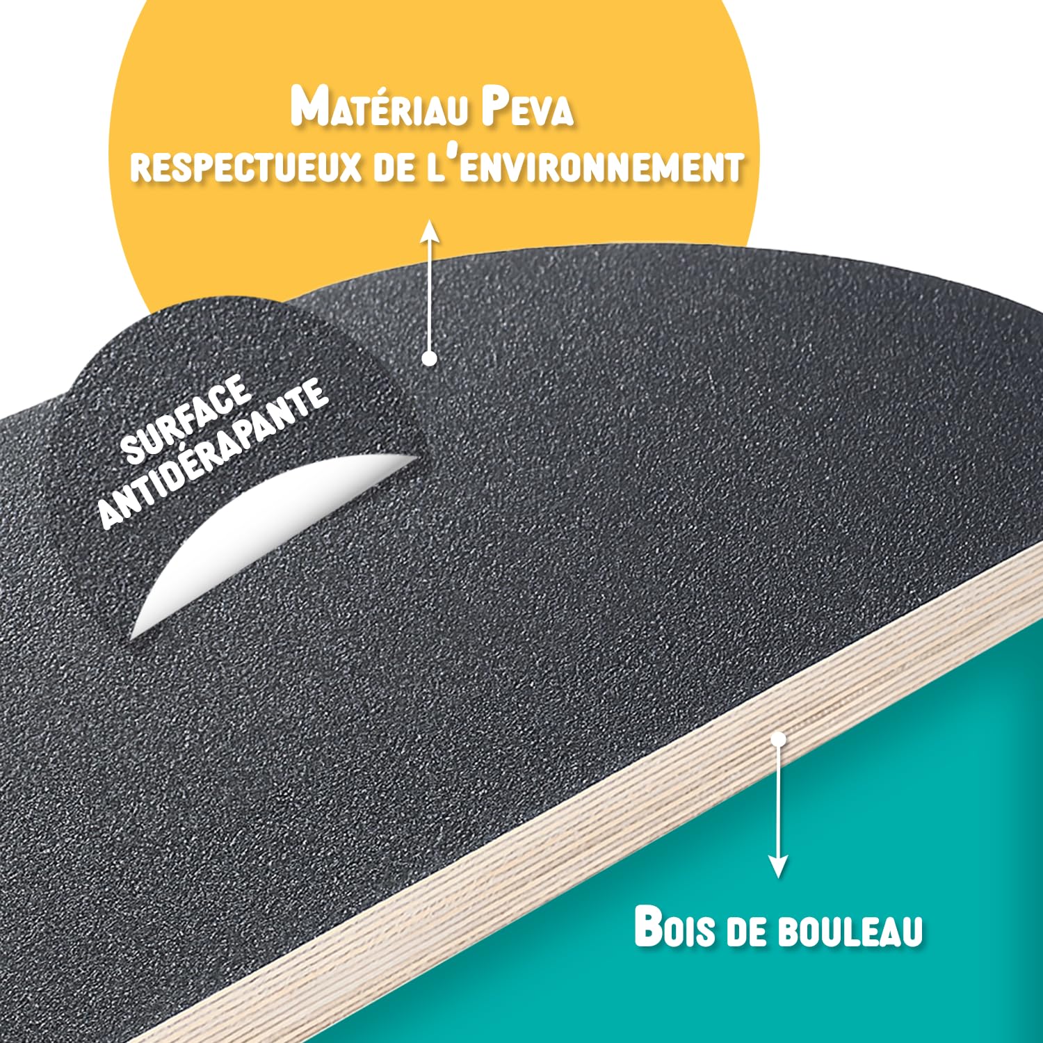 Festicy Planche d’Équilibre Enfant en Bois de Bouleau I Balance Board Antidérapante avec 3 Niveaux de Difficulté I Planche Équilibre Enfant dès 3 Ans I Jouet Éducatif et Sportif
