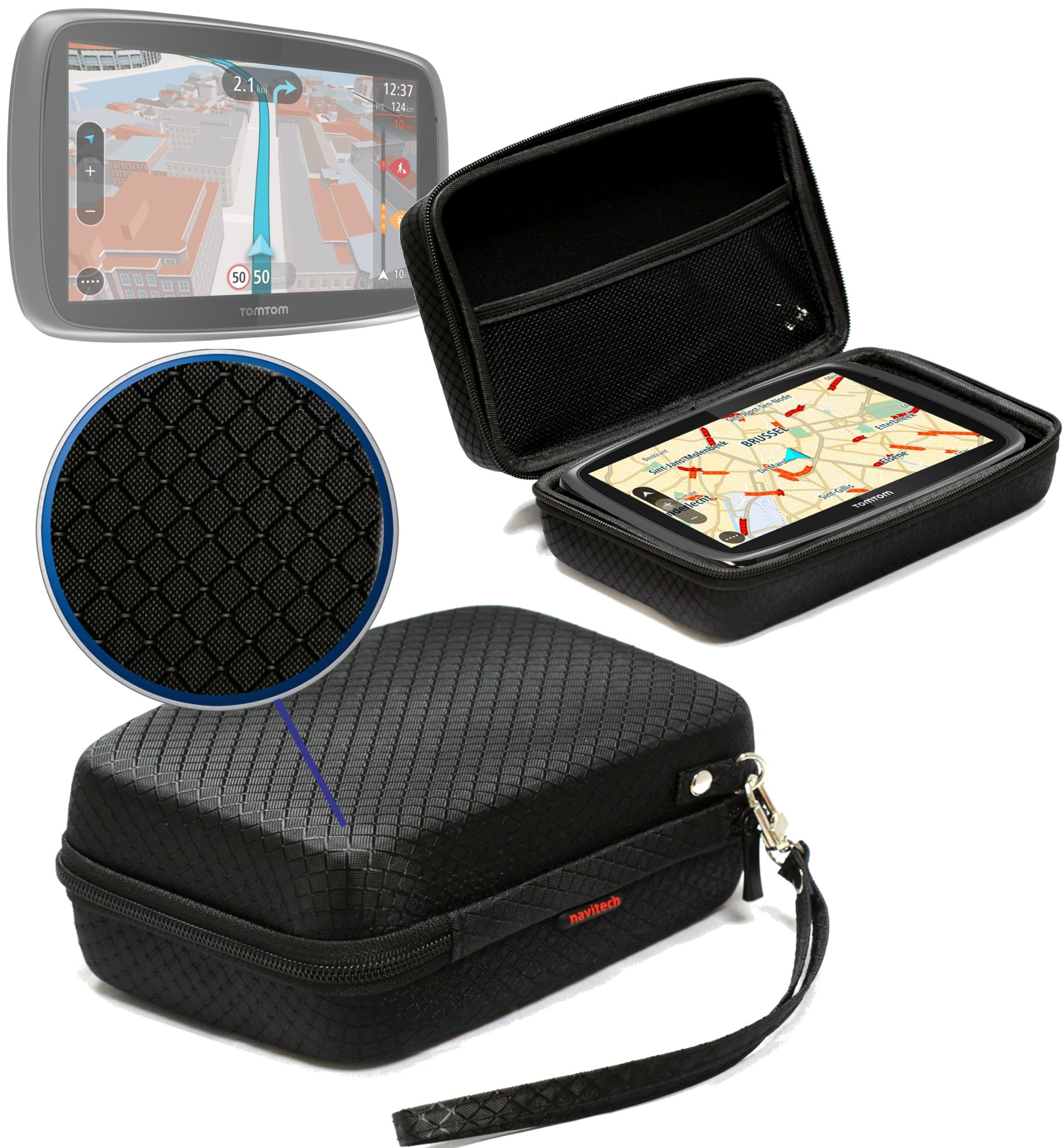 NavitechCar Dash Cam/Camera Carry Case/Bag Compatible With The Veckle Mini (Case also fits with Windscreen Mount + Car Charger)