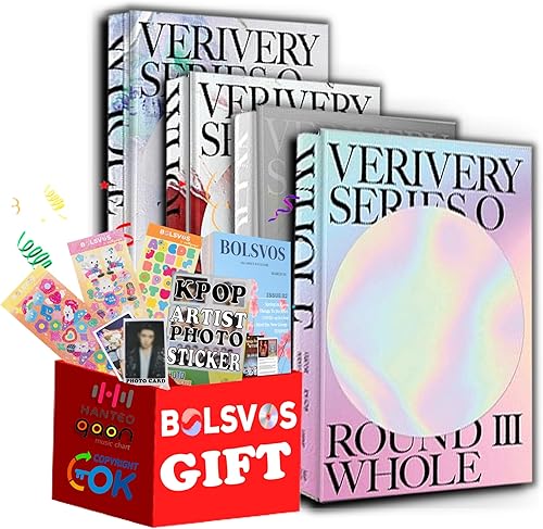 VERIVERY - VERIVERY SERIES 'O' ROUND 3 ENTERO Set completo ver. (El 1er álbum) 4 álbumes+eBook BolsVos K-POP (21p),3EA BolsVos Stickers para