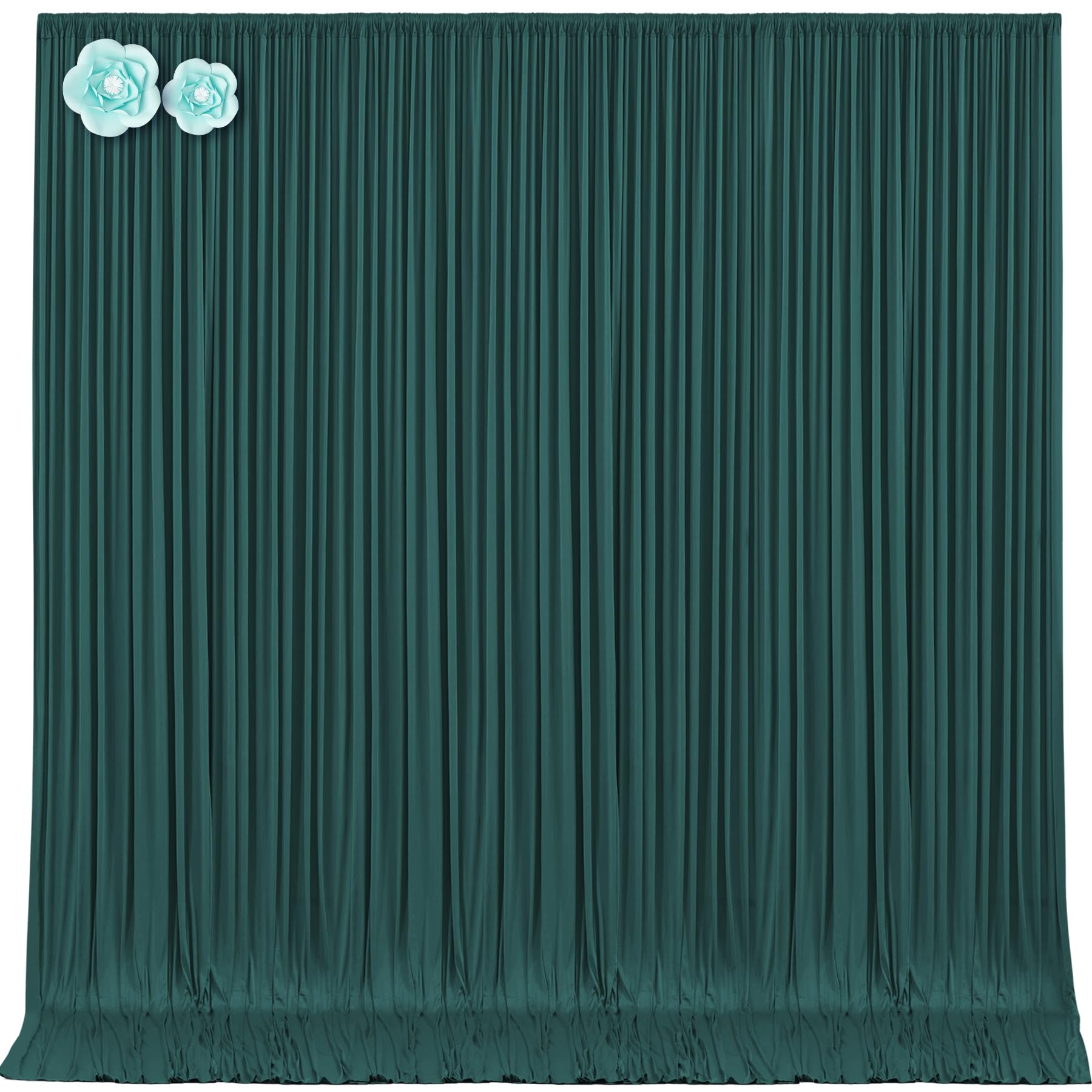 10x12 Hunter Green Backdrop Curtains for Wedding Party Wrinkle Free Backdrops Curtain Drapes Fabric Decorations Photo Back Drop Cloth for Baby Shower