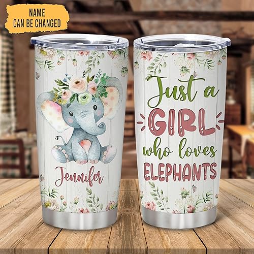 Miniatura 8 de Hyturtle Regalos personalizados para los amantes del panda rojo  Just A Girl Who Loves Red Pandas - Vaso de acero inoxidable con nombre