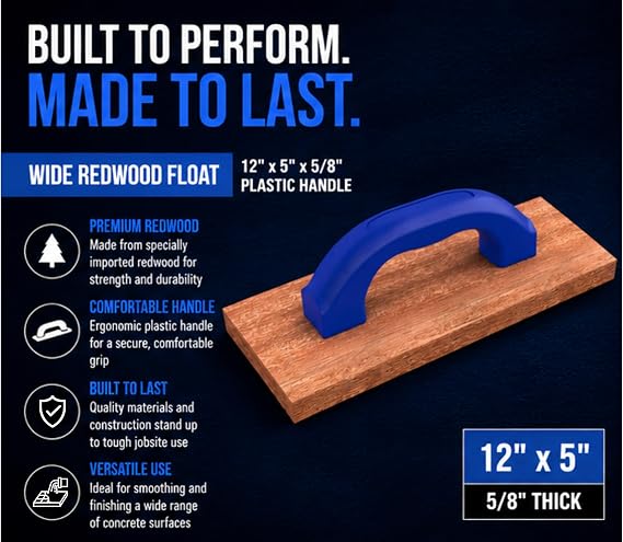 WOOD FLOAT - 12 x 5 X 3/4