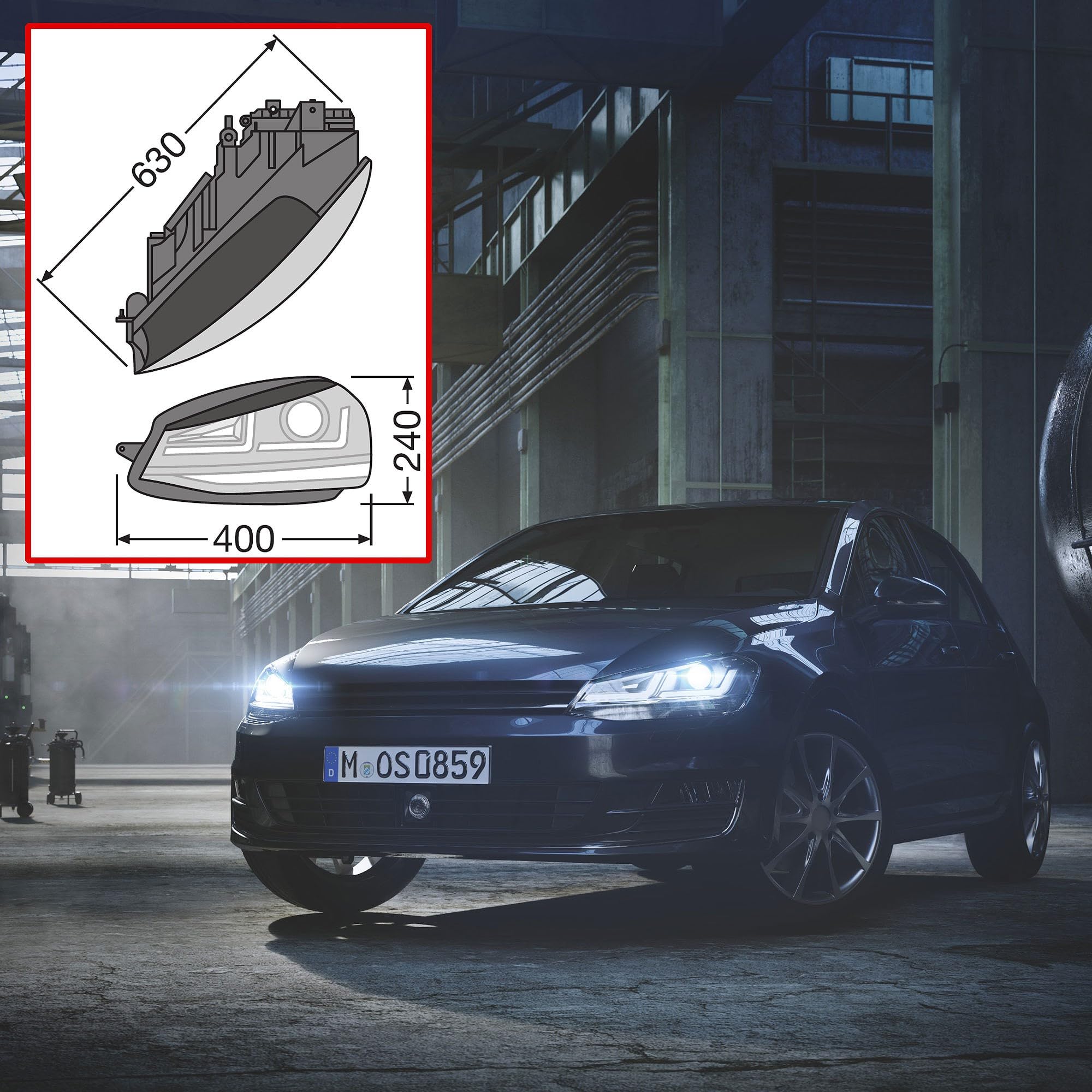 OSRAM Ledriving Led Scheinwerfer, Als Halogenersatz Zur Umrüstung Auf Led, Für Linkslenkerfahrzeuge, Schwarz Edition (1 Komplett-Set)