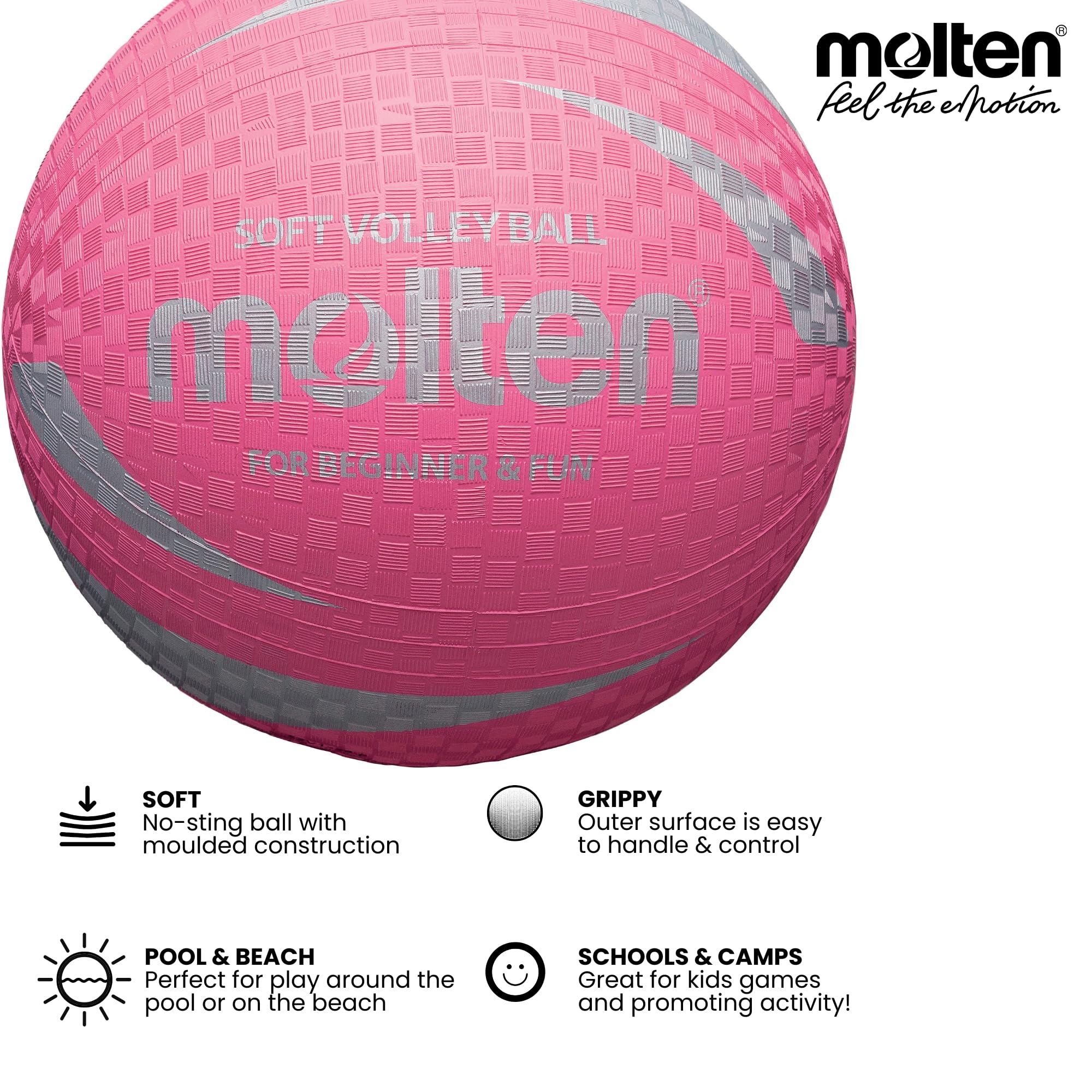 Amazon | Molten ユニセックス ピンク Sv2p バレーボール ノン