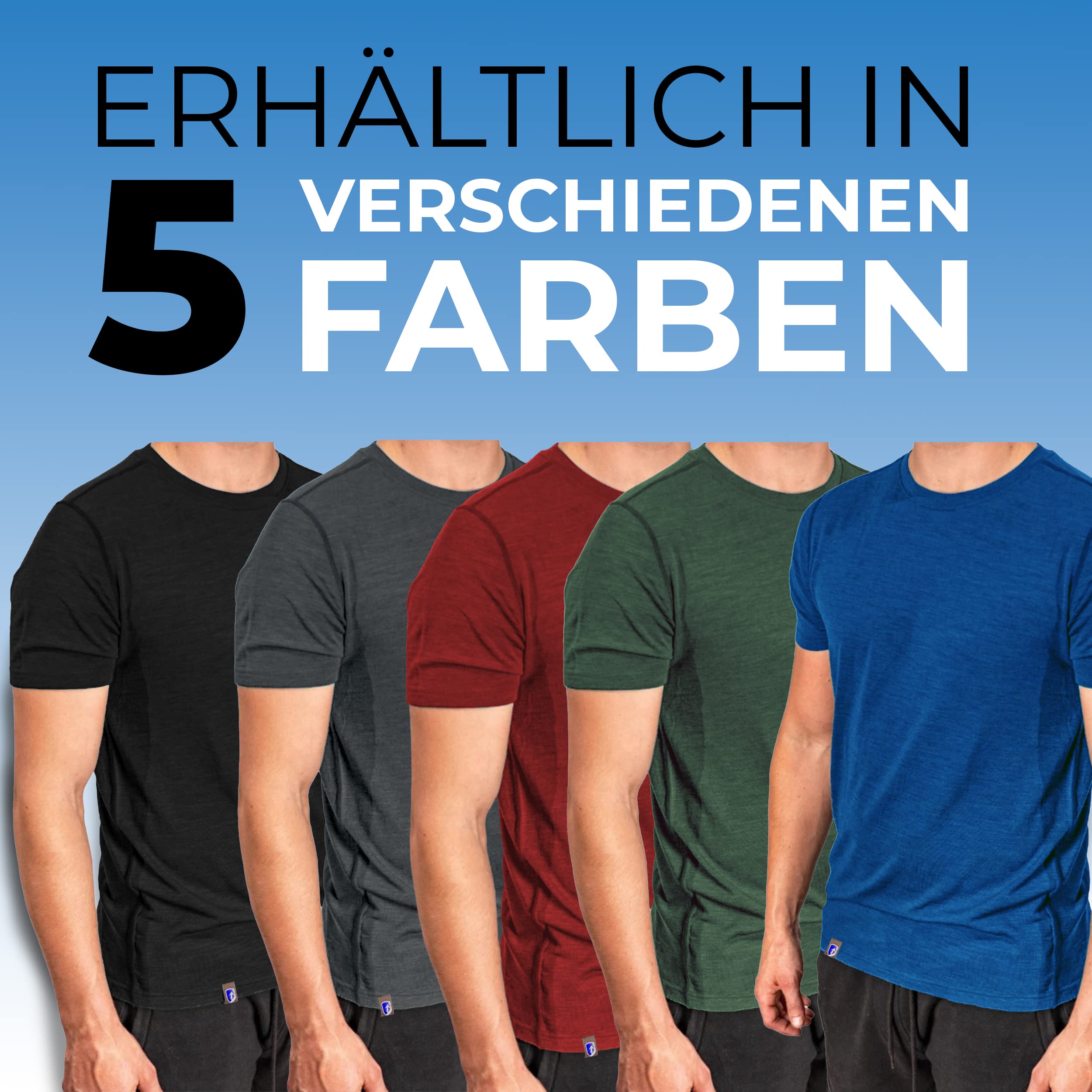 ALPIN LOACKER Merino Shirt Herren Kurzarm I Antischweißshirt I Merinowolle Tshirt I Thermooberteil atmungsaktiv