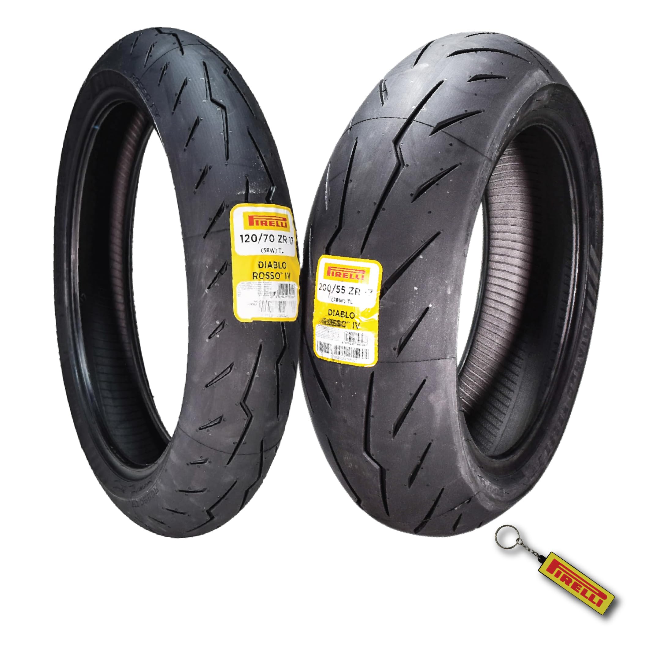 Pirelli Diablo Rosso IV Front &amp; Rear Tire Set 110/70 ZR 17 &amp; 200/55 ZR 17
