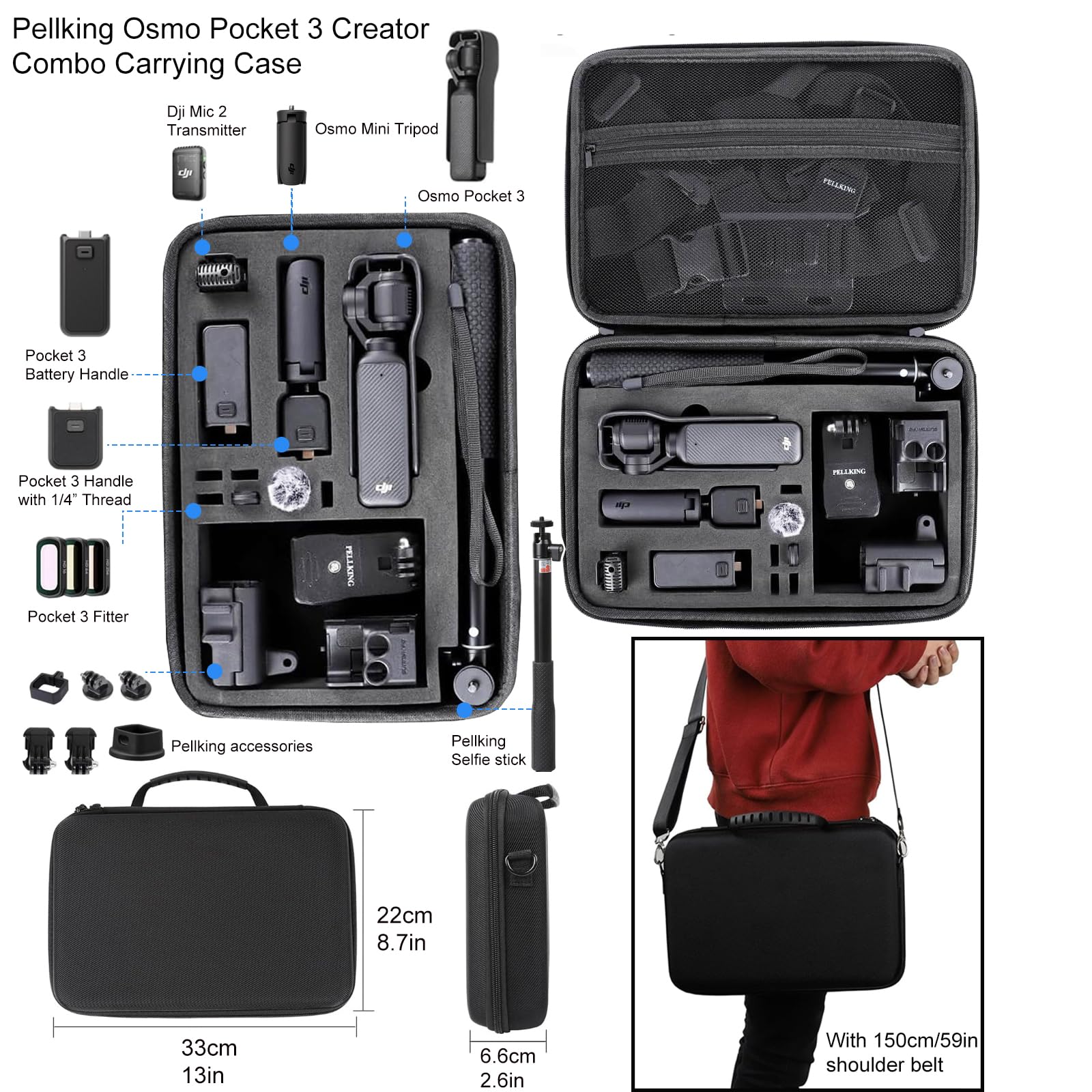 osmo pochet (ケース付き) Amazon.com : PellKing 21 in 1 Accessories Kit for OSMO Pocket 3