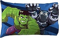 Vista 2 de Jay Franco Marvel Super Hero Adventures Charge 1 paquete de funda de almohada – Ropa de cama súper suave de doble cara para niños – Cuenta con The