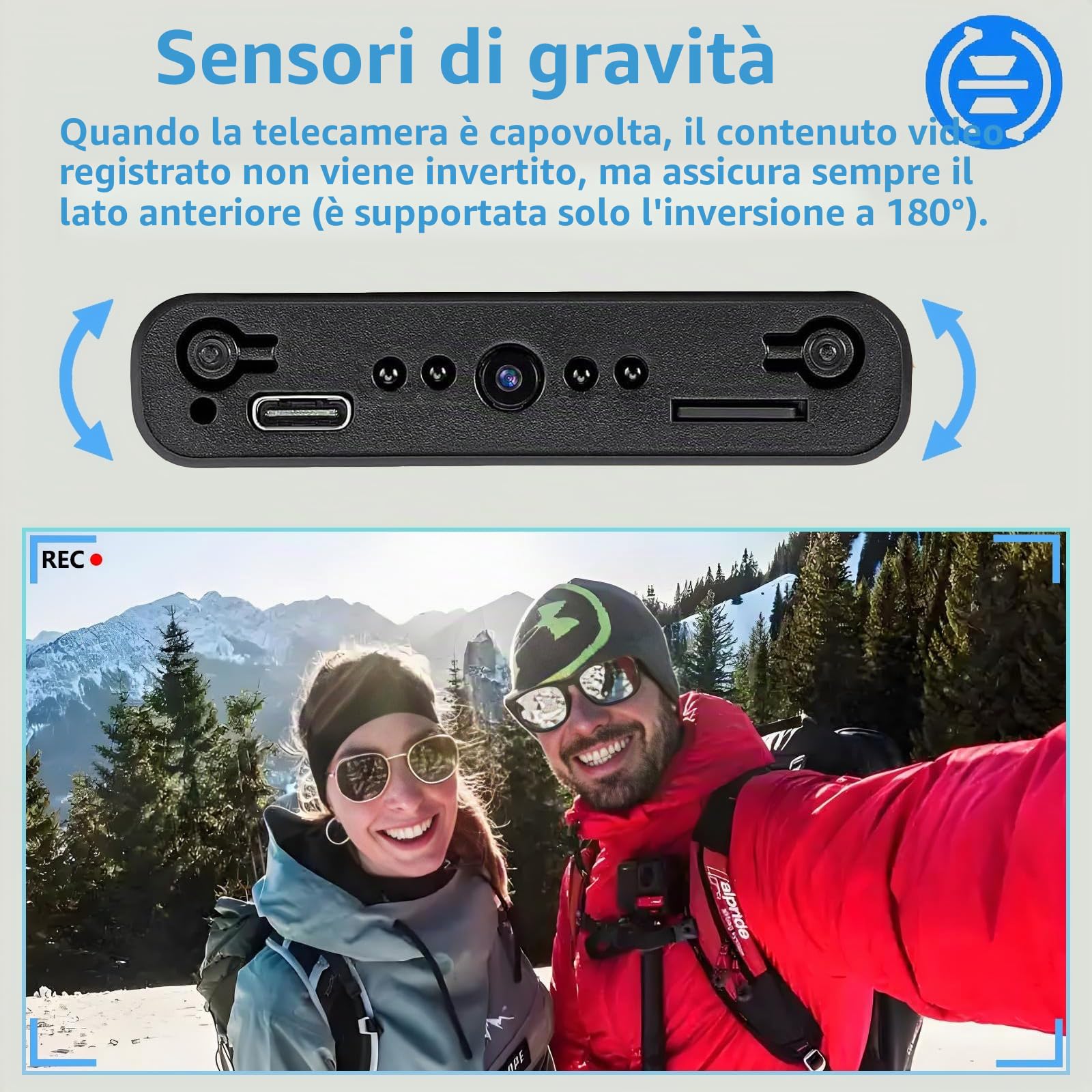 Telecamere mini portatili in HD,Telecamere spia,telecamere di sorveglianza nascoste,rilevamento di movimento,batteria integrata da 10.000 mAh,funzionamento continuo per 55 ore, non supportano il Wi-Fi