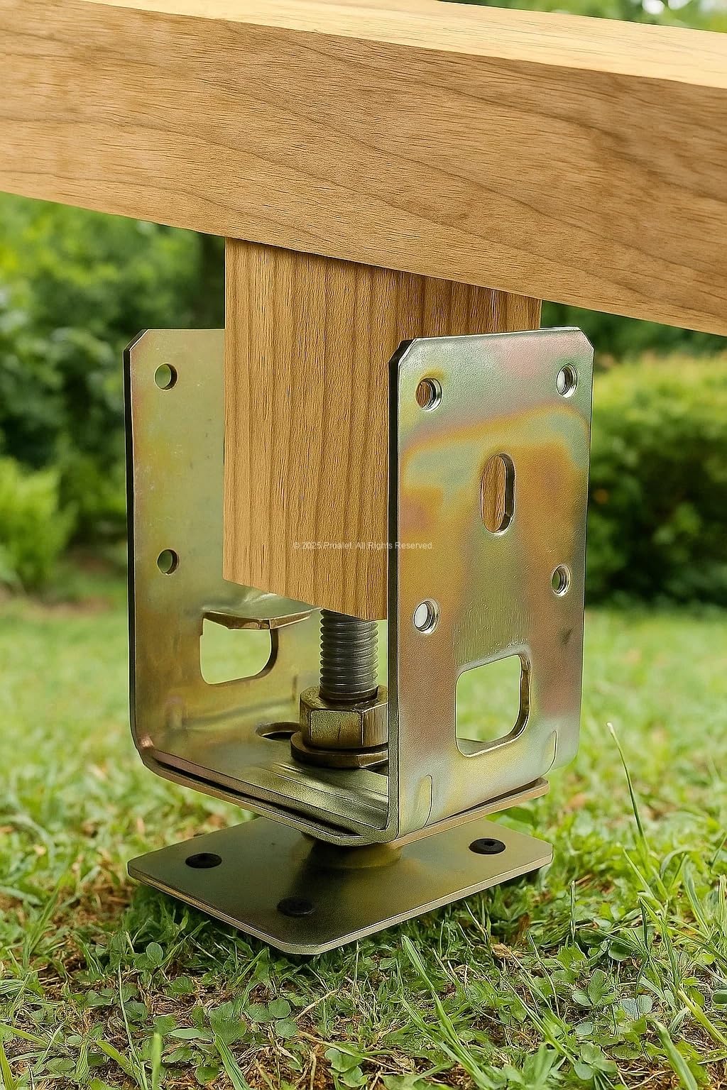 Proalet Metal Pergule Ayağı, 7‑12 cm Ayarlanabilir, M14 Civatalı, Tablalı, Bahçe, Kamelya, Tente Ayağı, Dayanıklı Galvanizli Pergola Ayak (2 Adet)