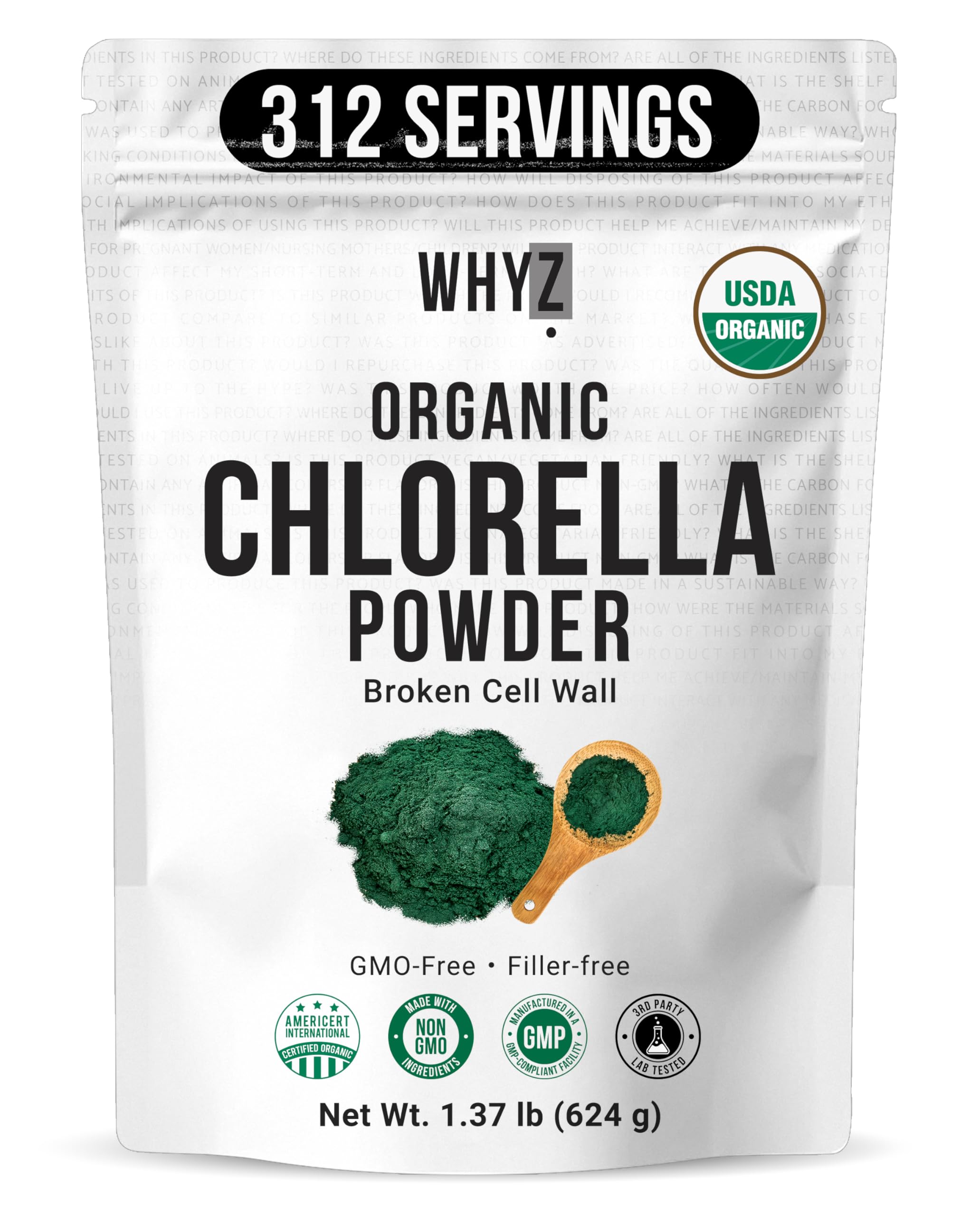 Amazon.com: Organic Chlorella Powder, Raw, Premium Superfood Rich