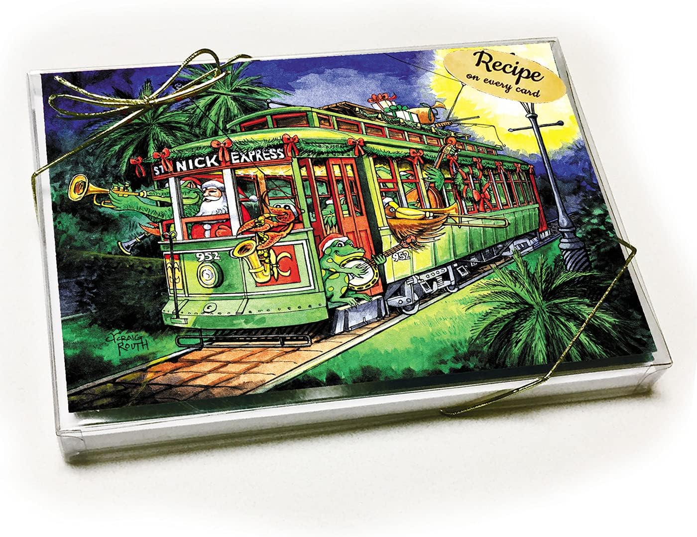 The ROUTH COLLECTION Louisiana Christmas Card with Recipe - St. Nick Express