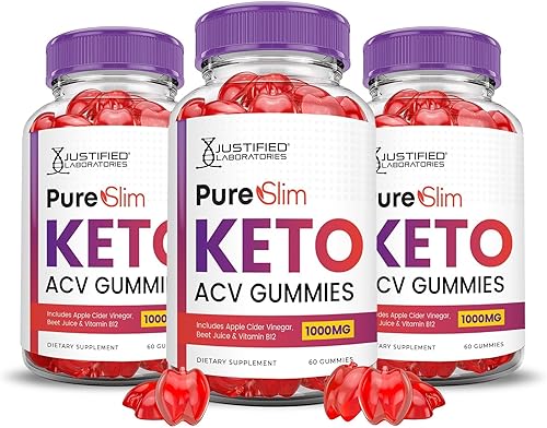 Miniatura 10 de Gomitas Pure Slim Keto ACV de fórmula avanzada de 1000 mg PureSlim Keto Gummies Vinagre de sidra de manzana formulado con jugo de granada y
