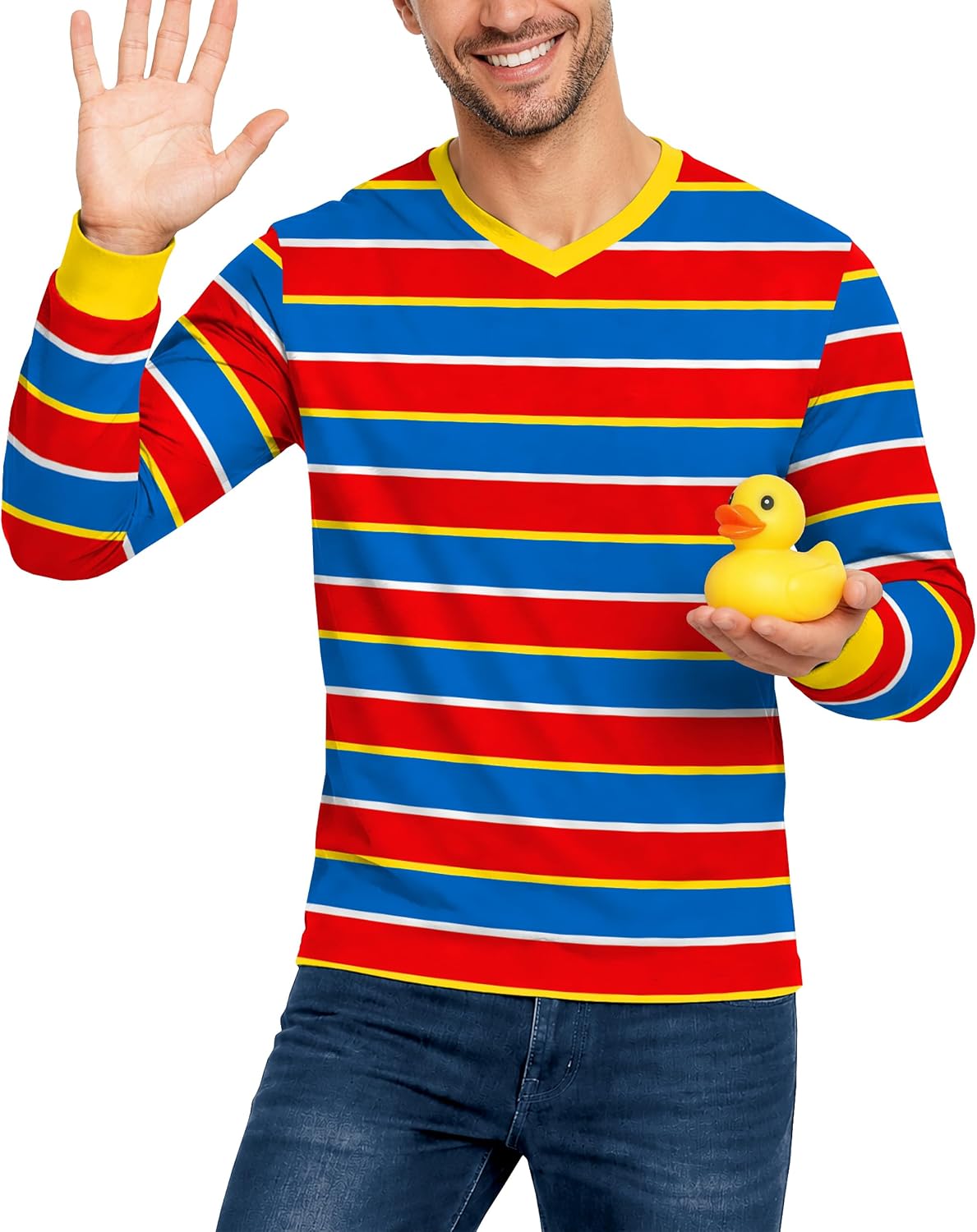 AOBUTE Mens Shirt Halloween Costume Adult Cosplay Long Sleeve Tops