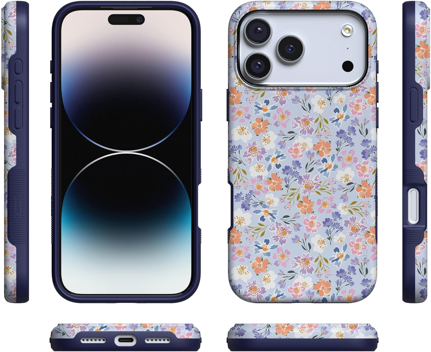 Casely iPhone 17 Pro Max Case | Poppy Meadows | Pastel Floral | Bold Protective Design | Compatible with MagSafe - Image 9