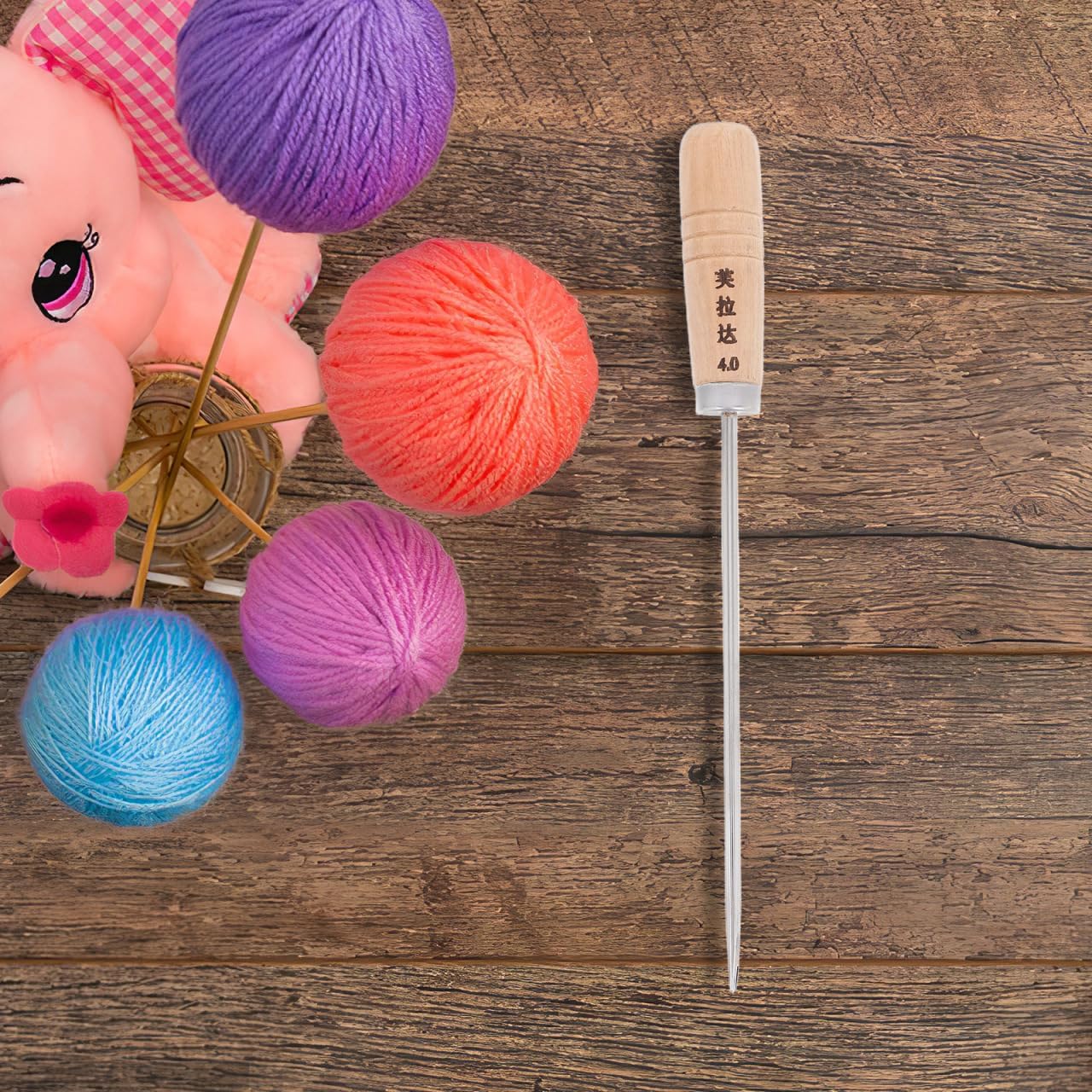 PLAFOPE Doll Stuffing Tool with Ergonomic Handle 9.64In Efficient Manual Filling Awl for DIY Plush Toys Pillows and Crafts Comfortable Grip Sewing Supply