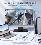 WARRKY Switch HDMI 4K 60Hz [avec Câble Tressé Fixe 1M, Boîtier Aluminium] - 2