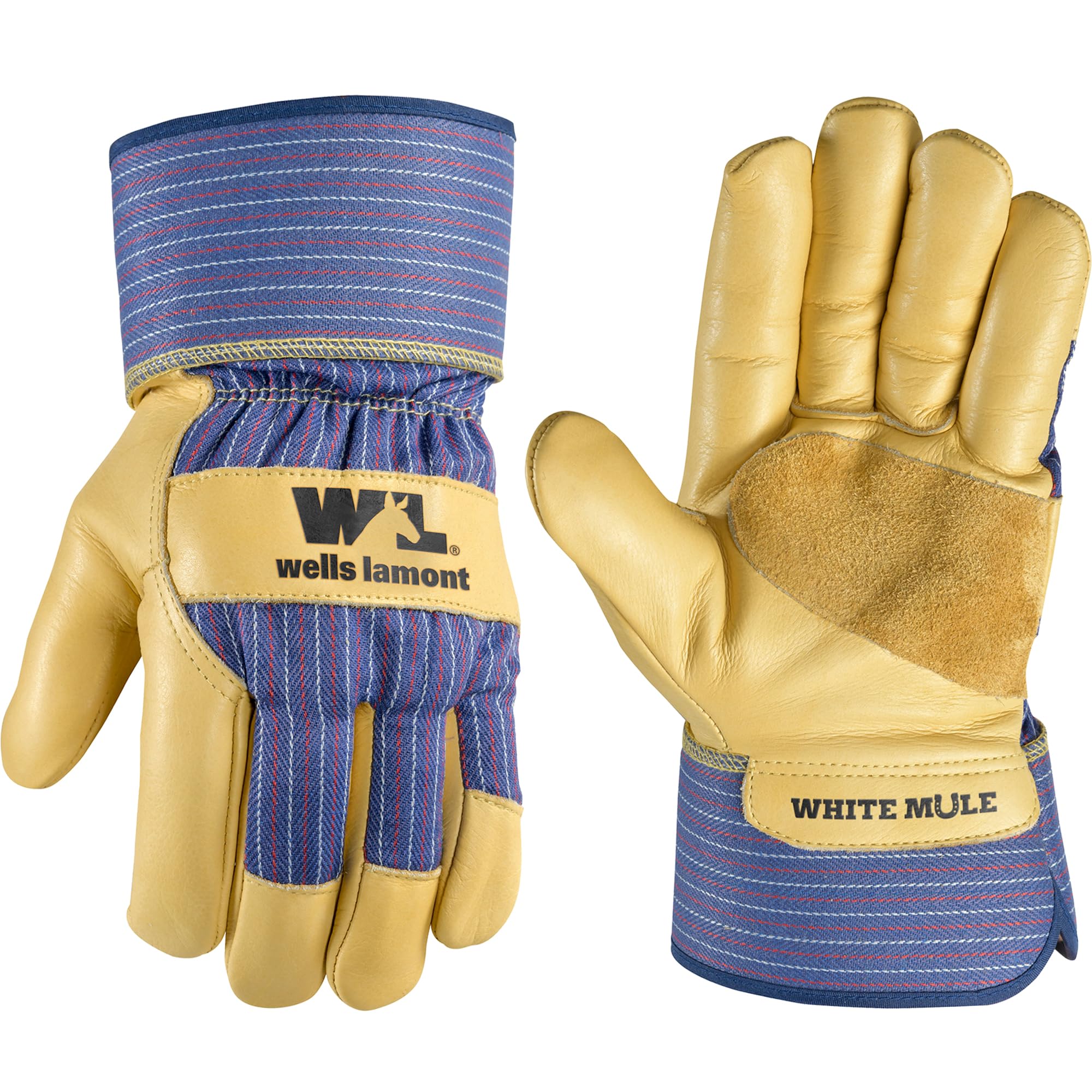 Wells Lamont guantes de trabajo con Palomino grano piel de cerdo, Palma de piel, PF100 Thermofill