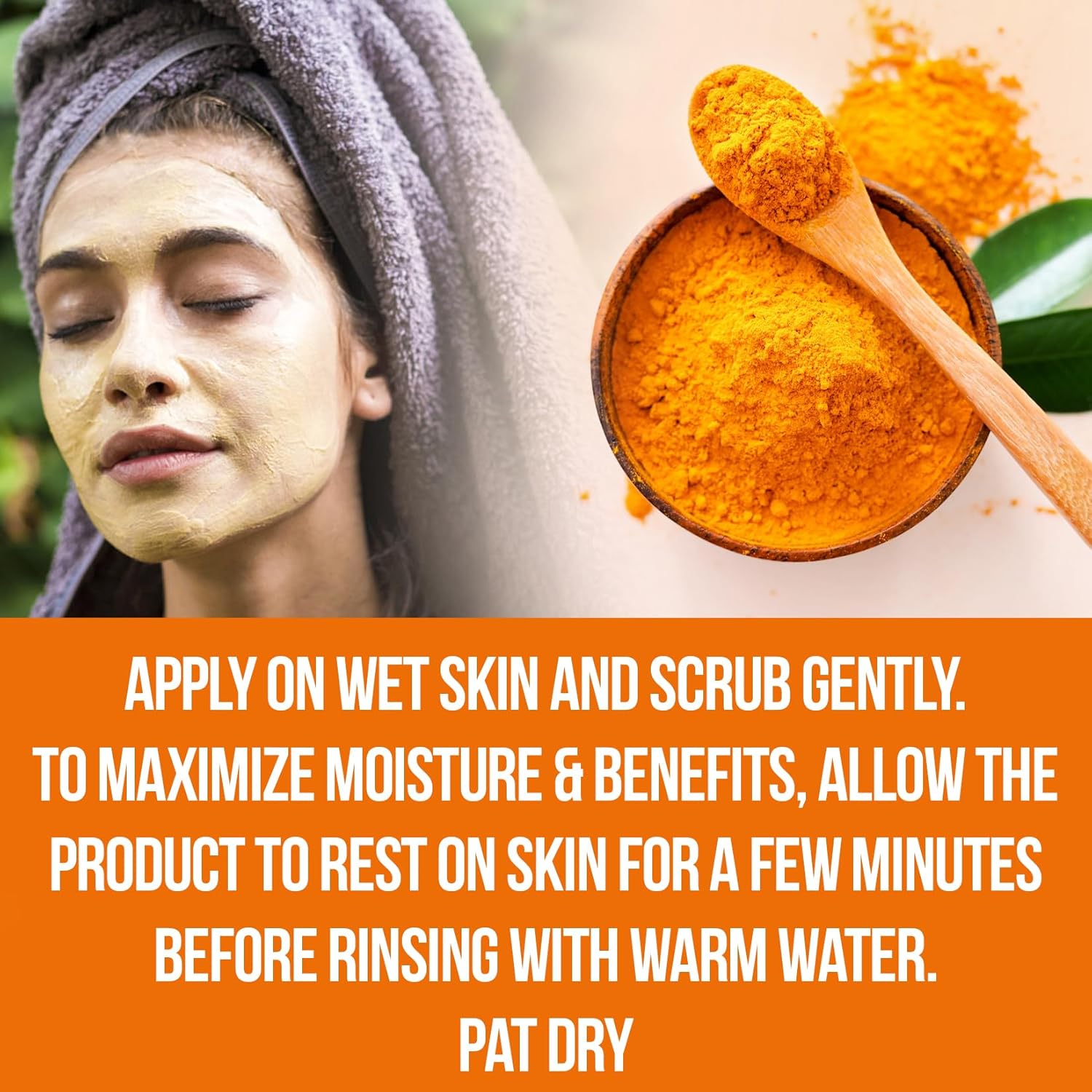Natrulo Turmeric Face Scrub AllNatural Skin Brightening Mask for