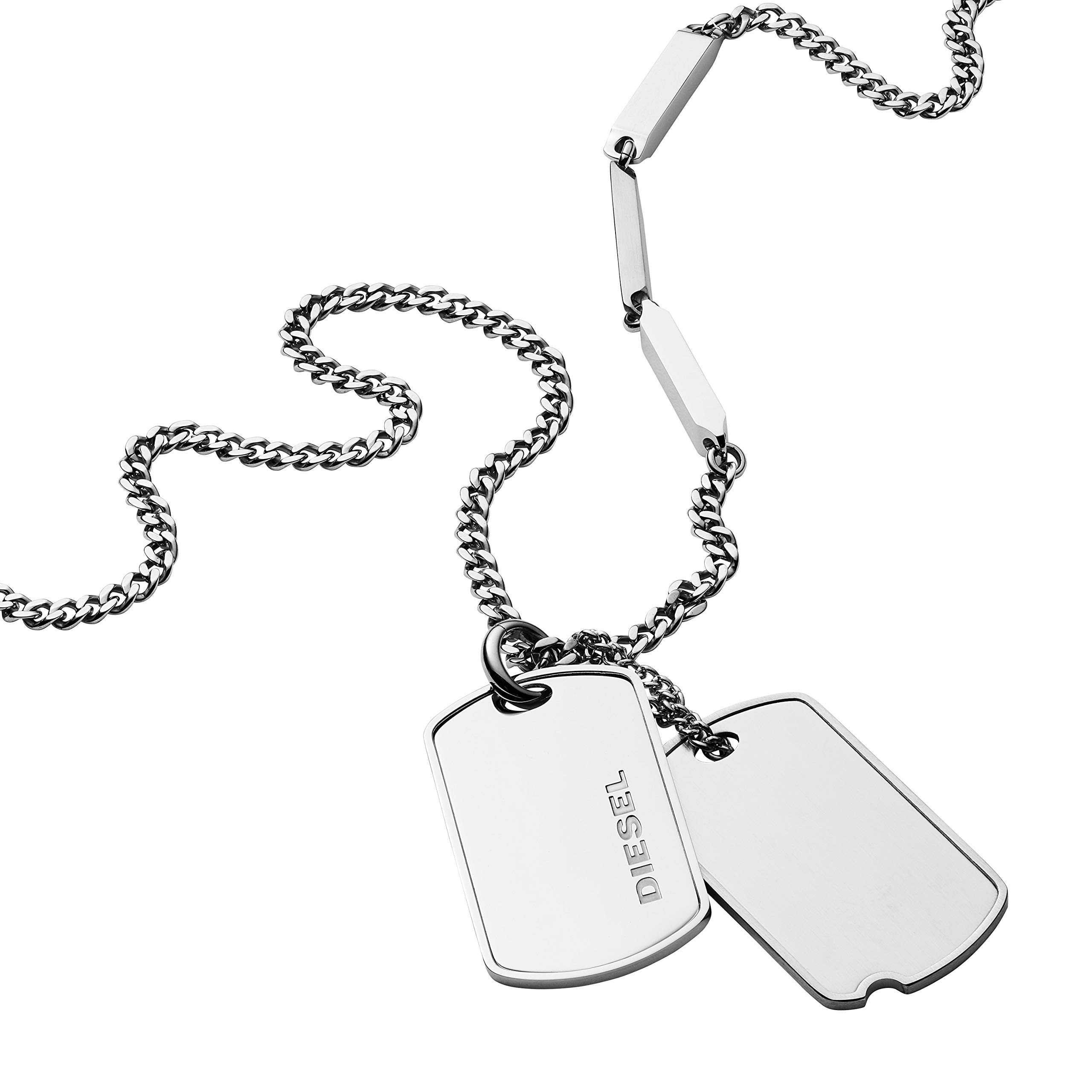 Diesel Men's Silver/Steel Necklace, DX1173040