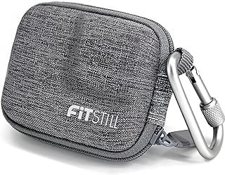 FiTSTILL Black Mini Carrying Case Compatible with Go Pro Hero 12/11/10/9/8/7/(2018)/6/5 Black,DJI Osmo Action1/3,AKASO,Campark,Action Camera