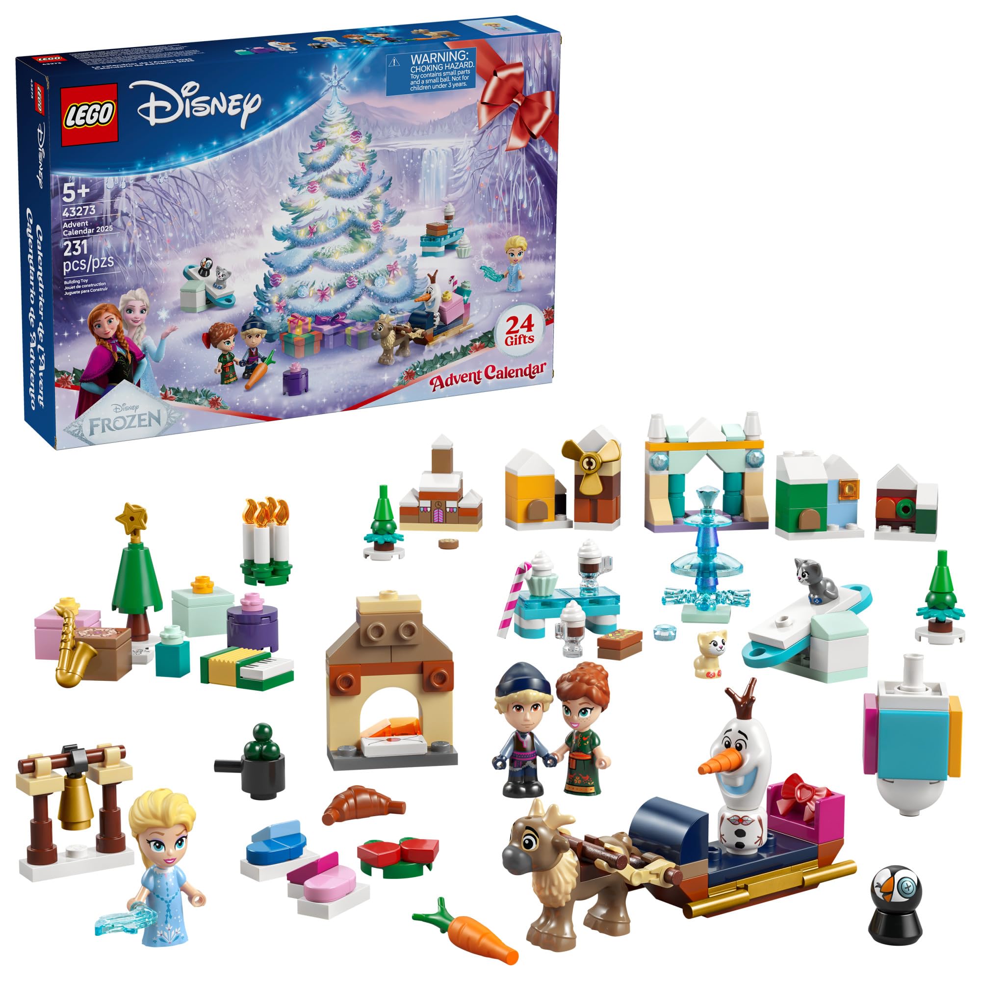 ディズニー　アドベントカレンダー Amazon.com: LEGO Disney Frozen Advent Calendar 2025 Kids Toy