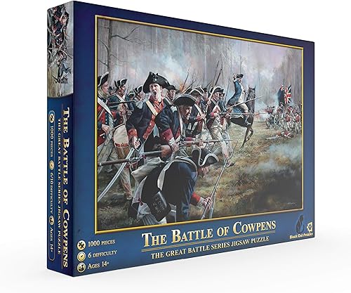 Miniatura 4 de Rompecabezas de 1000 piezas, historia militar estadounidense, batalla de Cowpens, escena de batalla de guerra revolucionaria, cuenta con obras de