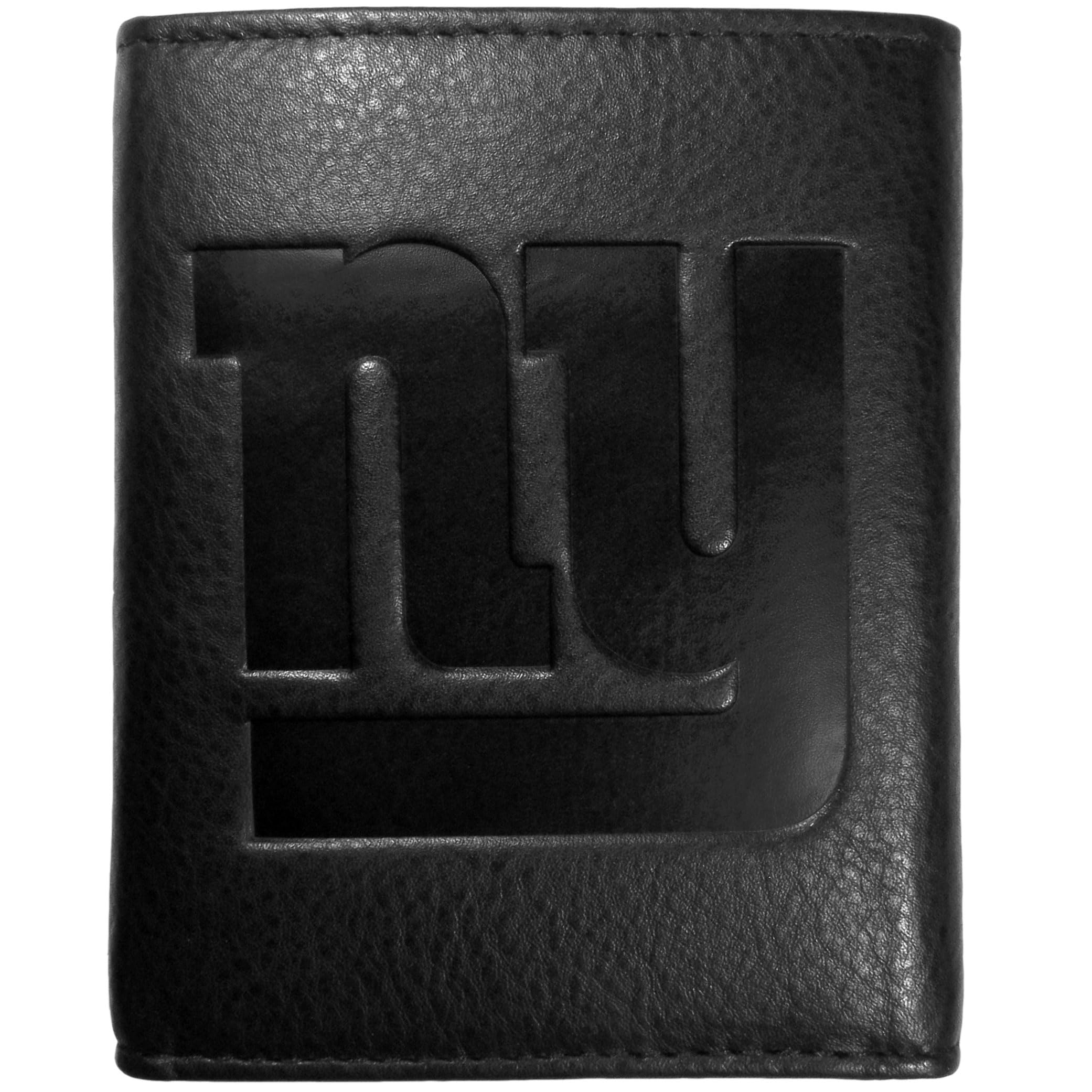 Siskiyou Sports NFL Mens New York Giants Embossed Leather Tri-fold Wallet One Size Black
