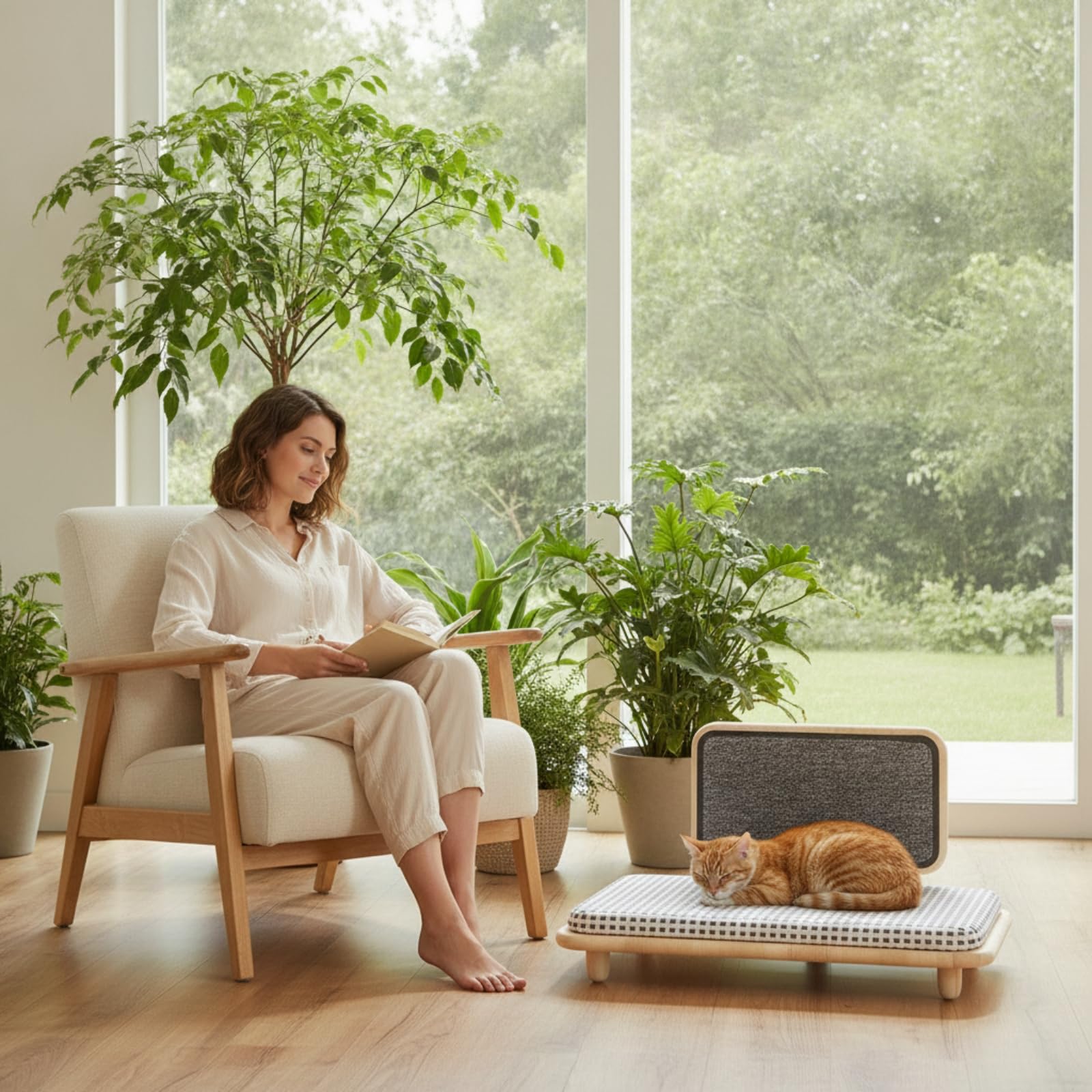 Cama con Rascador Compacta Mueble Resistente para s, Perros Pequeños, Dormitorio