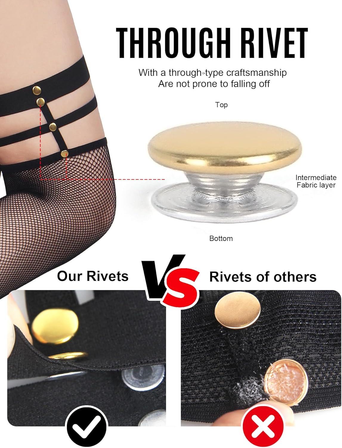 ohyeahlady Sexy Fishnet Goth Stockings for Women Plus Size Thigh High Stockings Lingerie XS-5XL - Image 4