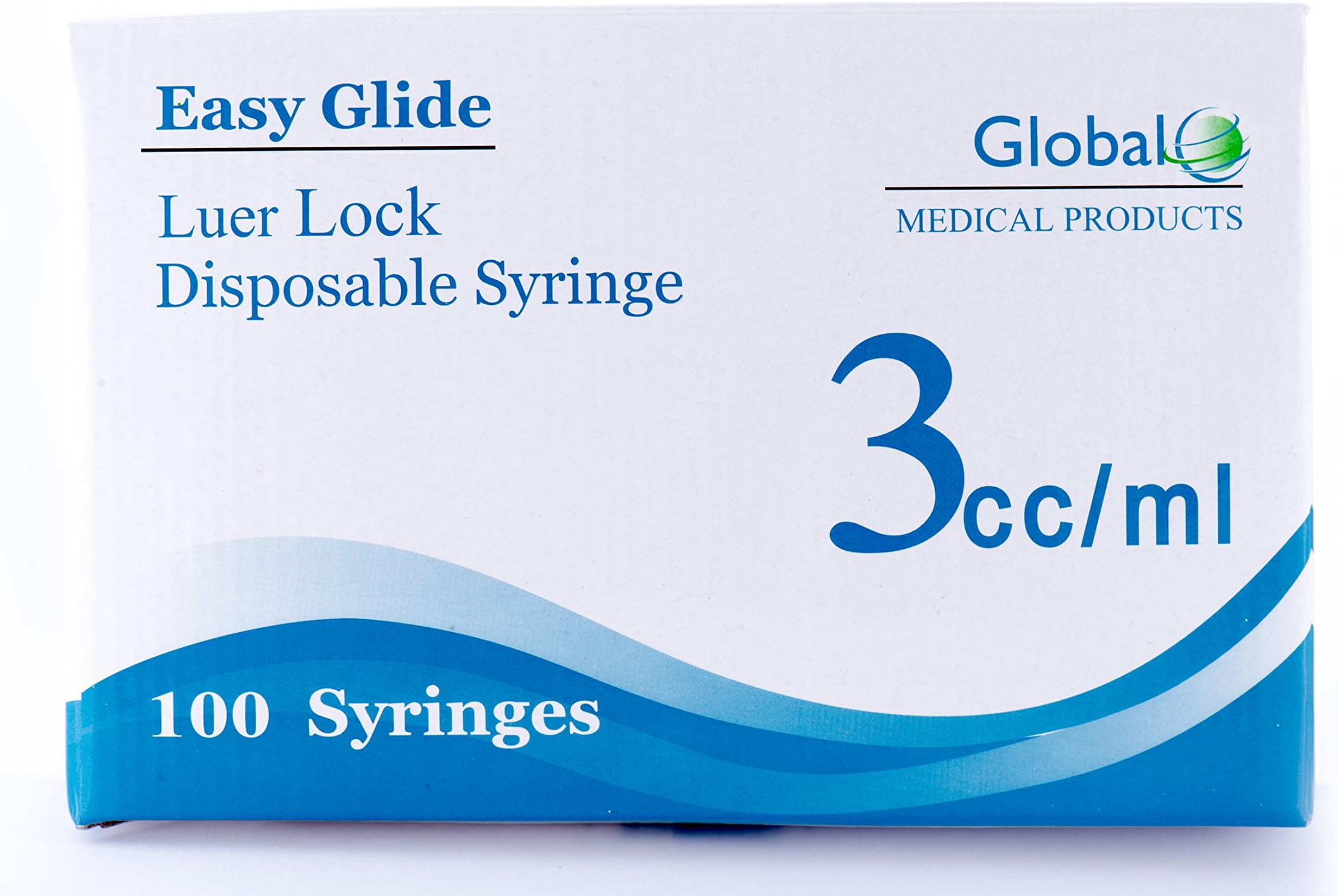 3ml Sterile Syringe Only with Luer Lock Tip - 100 - No Needle