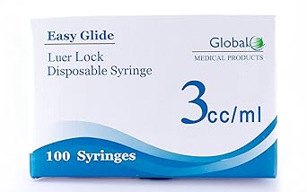 3cc Luer Lock Syringe No Needle، Box of 100