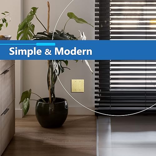 Vista 43 de LIDER Placa de pared de metal en blanco, cubierta de salida de acero inoxidable, resistente a la corrosión, tamaño mediano de 1 banda, 4.88 x 3.11