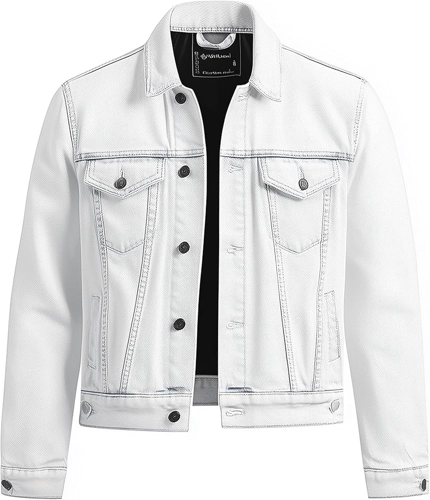 USA製 Wrangler white trucker jacket Wrangler Men's Denim Trucker Jacket - Walmart.com