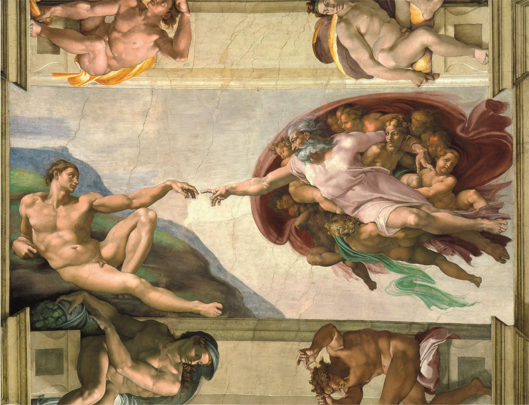 The Creation of Adam - Sistine Chapel Ceiling - Michelangelo 500 Piece Jigsaw Puzzle
