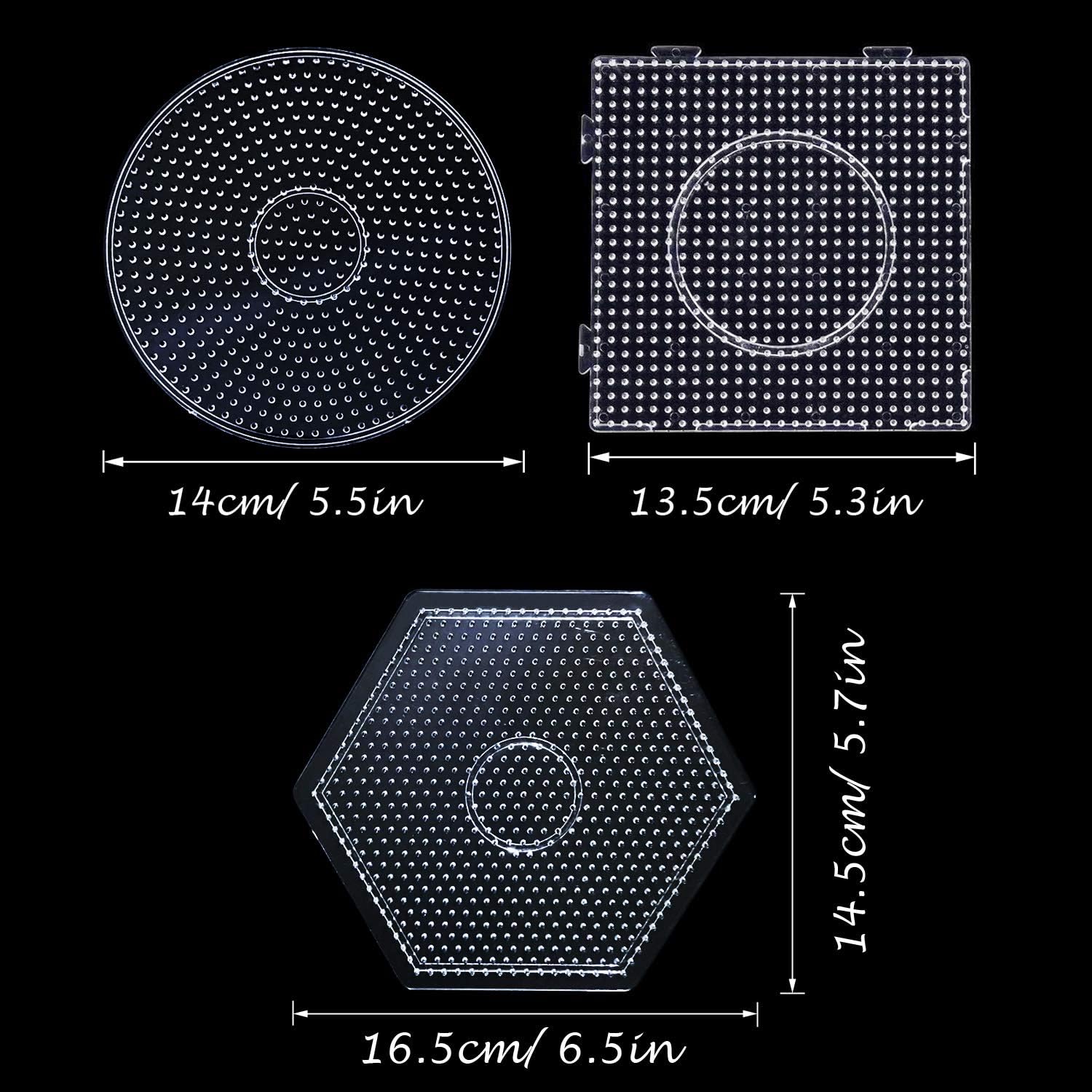 Bеѕt Cуbеr Dеаlѕ 🔥 5 mm 6 Pack Fuse Beads Boards Seasonsky Large Round Square Clear Plastic Pegboards with 4 PCS White Beads Tweezers, 20 PCS Ironing Paper for Kids Craft Supplies Buу 1 gеt 1 5 mm 6 Pack Fuse Beads Boards Seasonsky Large Round Square Clear Plastic Pegboards with 4 PCS White Beads Tweezers, 20 PCS Ironing Paper for Kids Craft Supplies