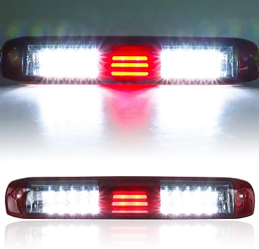 Tresound LED Third 3rd Brake Light for 99-06 Chevrolet Chevy Silverado GMC Sierra 1500 2500 3500 HD Classic, Rear Cargo Lamp High Mount Stop light Chrome Housing Red