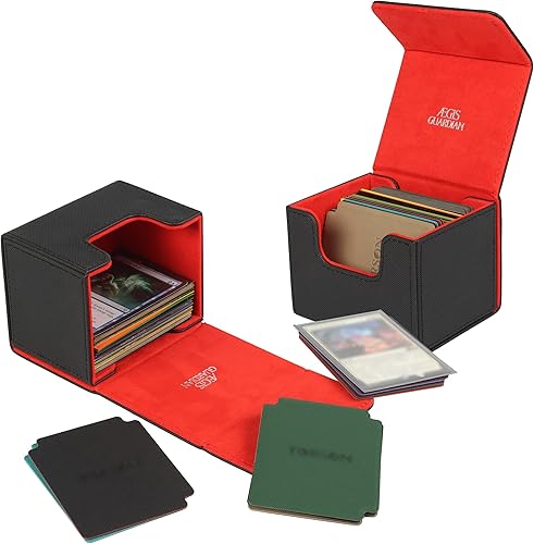 Miniatura 8 de AEGIS GUARDIAN Commander Deck Box for MTG, Magic Deck Box, Hold 120+ Sleeved Cards for TCG, Leather Strong Magnet Card Deck Box, Collectible Card