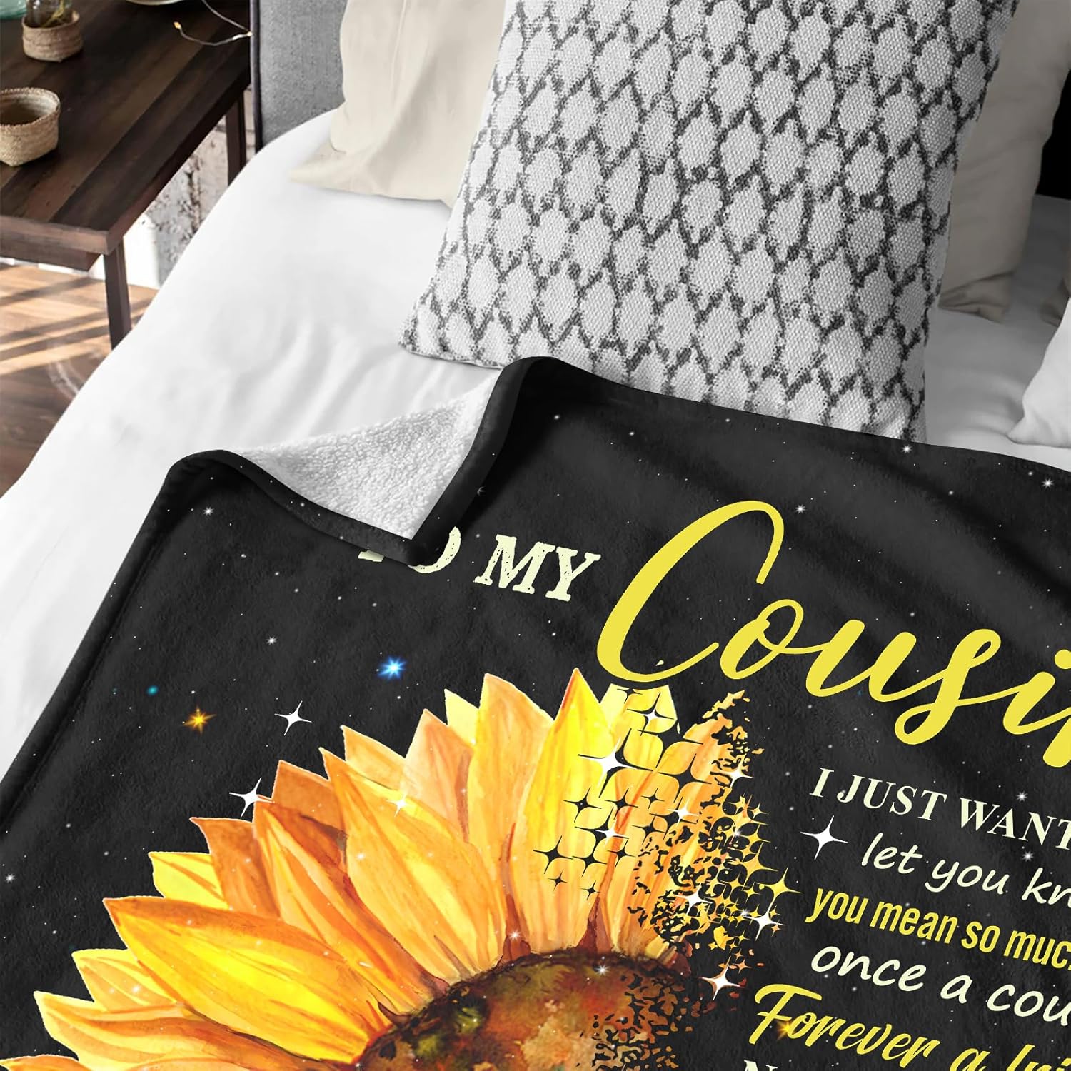 Cousin Gifts for Women - Cousins Gifts - Gifts for Cousins Female - Cousin Birthday Gifts for Women - Best Cousin Gifts - to My Cousin Gifts - Best Cousin Ever Throw Blanket 60x50 Inch - Image 5