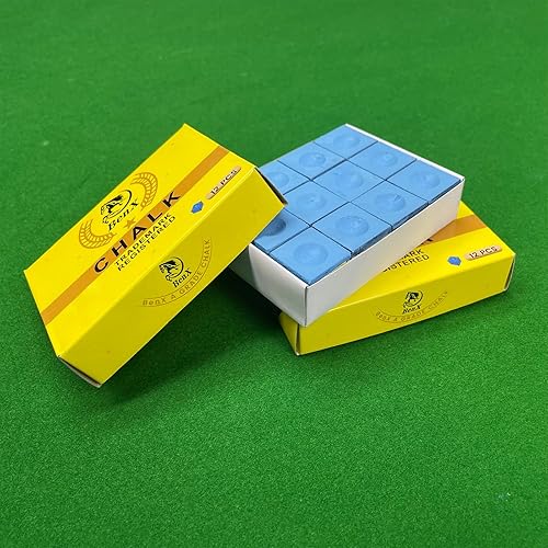 Miniatura 5 de Pool Cue Chalk 24 Pack (2x12 Boxes) - Blue Billiard Chalk Cubes, High Grip Formula, Professional Tournament Grade, Mess-Free Application for