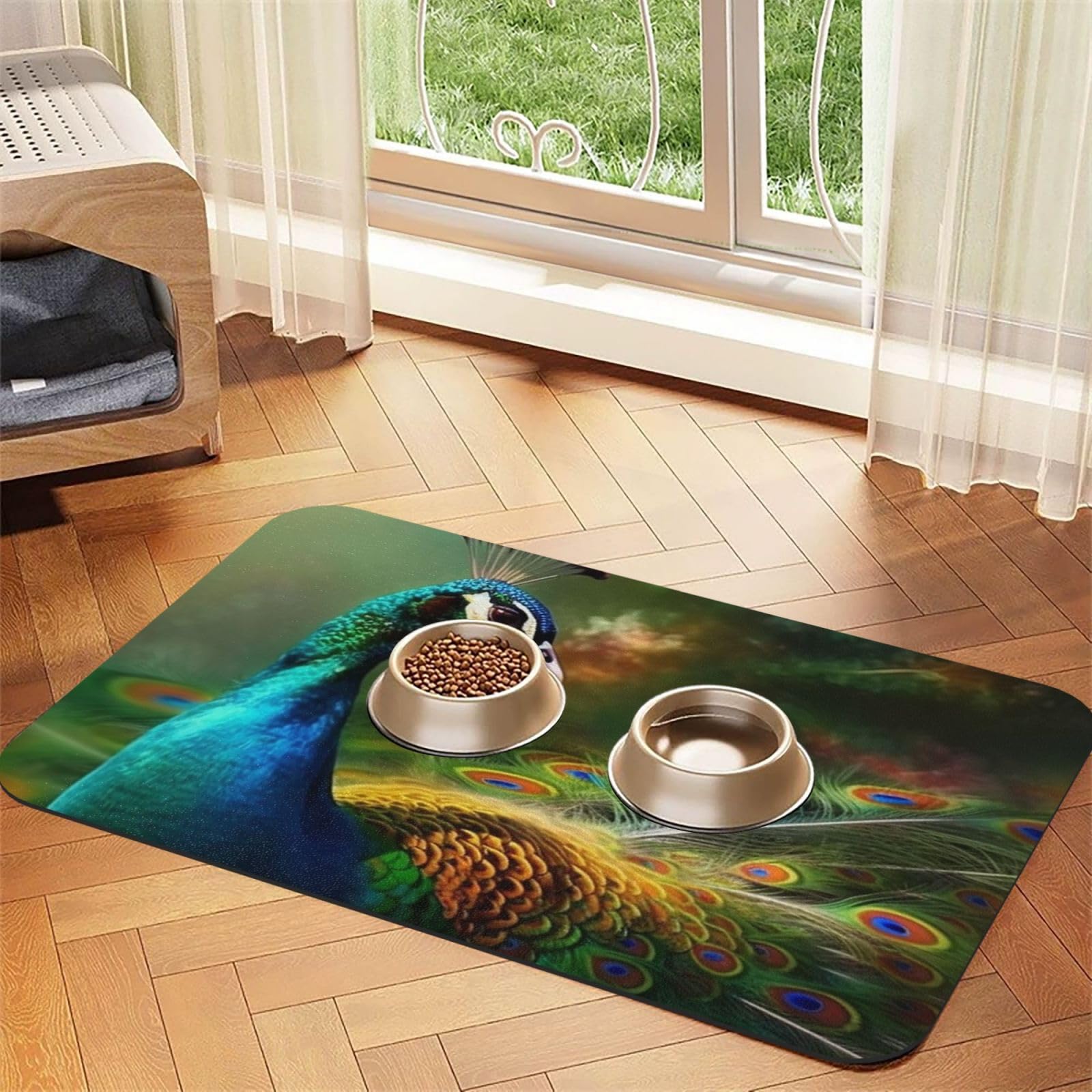 Tapis d'alimentation chien super absorbant et lavable au lave-vaisselle