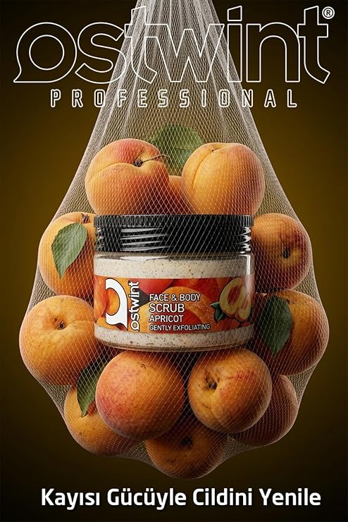 Ostwint Yüz ve Vücut Peeling Scrub Kayısı 300 ml, Cilt Temizleyici, Pürüssüzleştirici, Dolaşımı Hızlandırıcı
