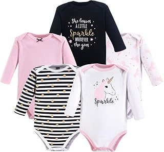 Hudson Baby Long Sleeve Bodysuits Sparkle