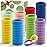100 Pcs Thick Seamless Hair Ties, Ponytail Holders Hair Accessories No Damage for Thick Hair Christmas Gift(Rainbow Colors)