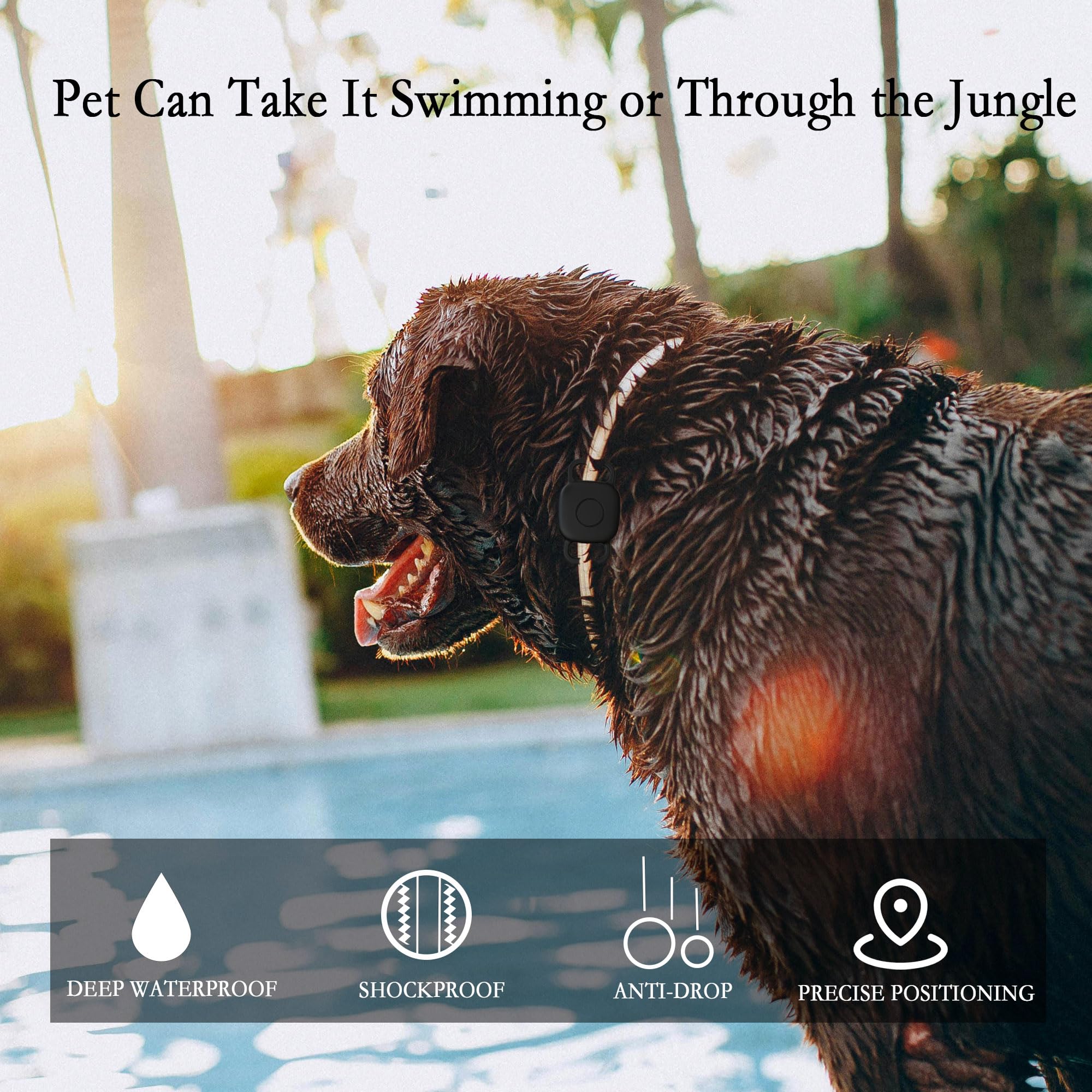 Waterproof Dog Collar Holder for Tile Life360 Mate [2024] 2022 Tracker, Anti Lost Soft Silicone Case for Cat Pet Necklace, Full Body Covered Protective Accessories for Tile Tracker Finder, Black - image 3