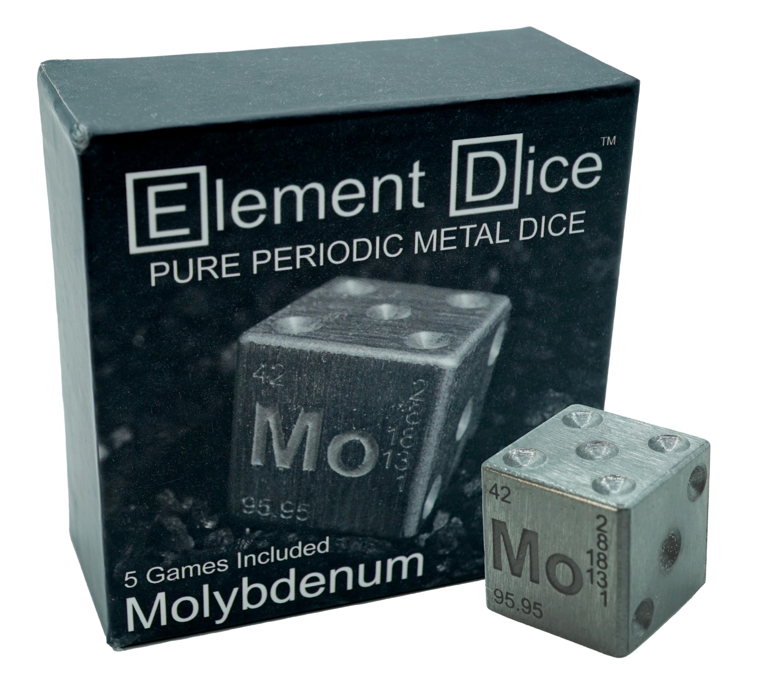 Element Dice: Unique Tabletop Gaming or Collectible D6 Dice Made from Real Molybdenum (Mo)