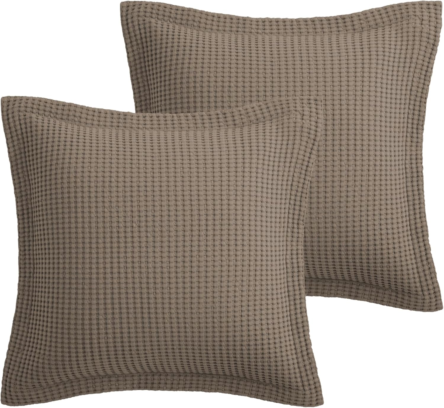 Levtex Home - Mills Waffle - Euro Sham (Set of Two) - Blush - Sham Size (26x26in.), No Insert