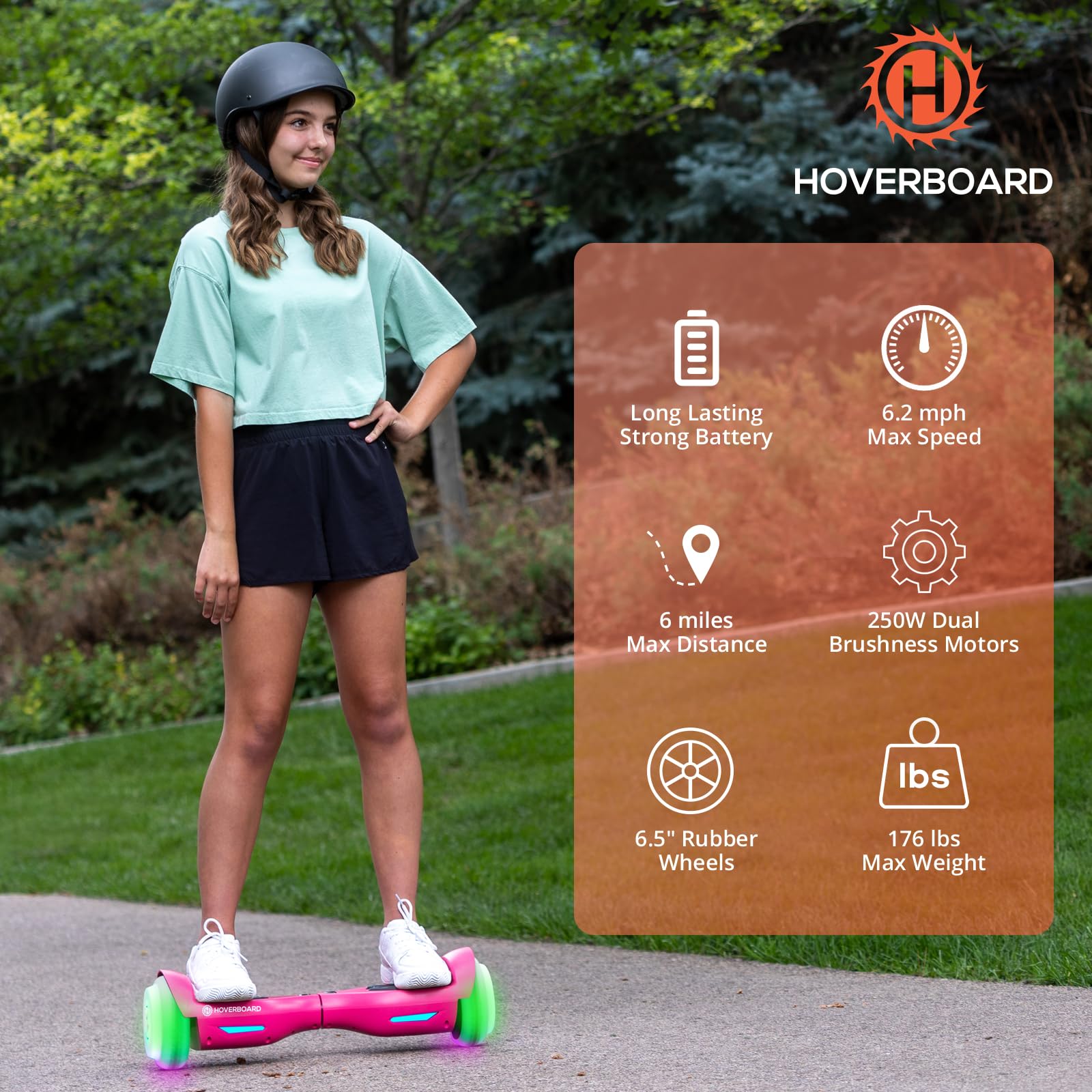 Trinity Max Hoverboard for Kids Ages 6-12, 6.5