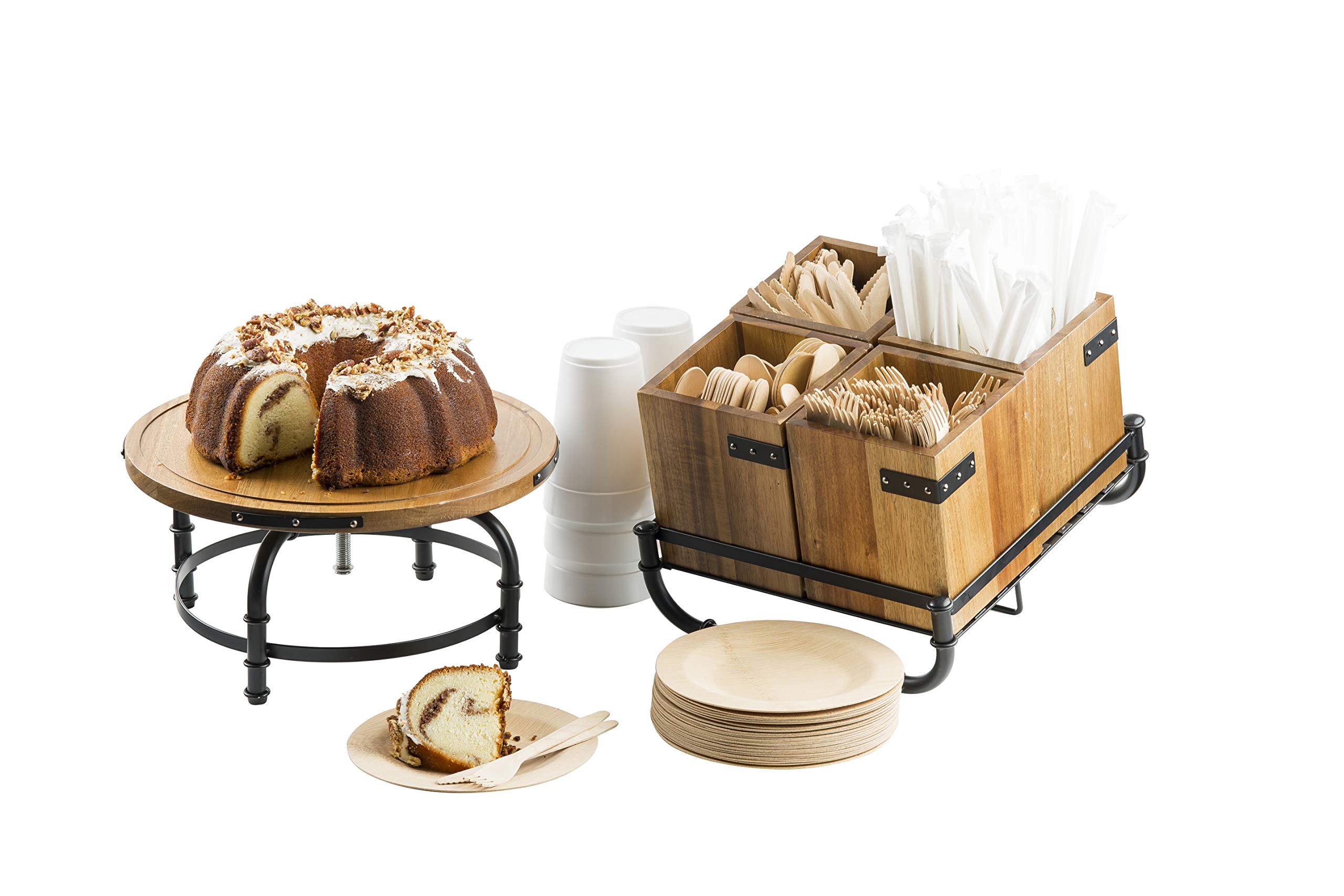 TableCraft Industrial Collection Rotating Cake Stand