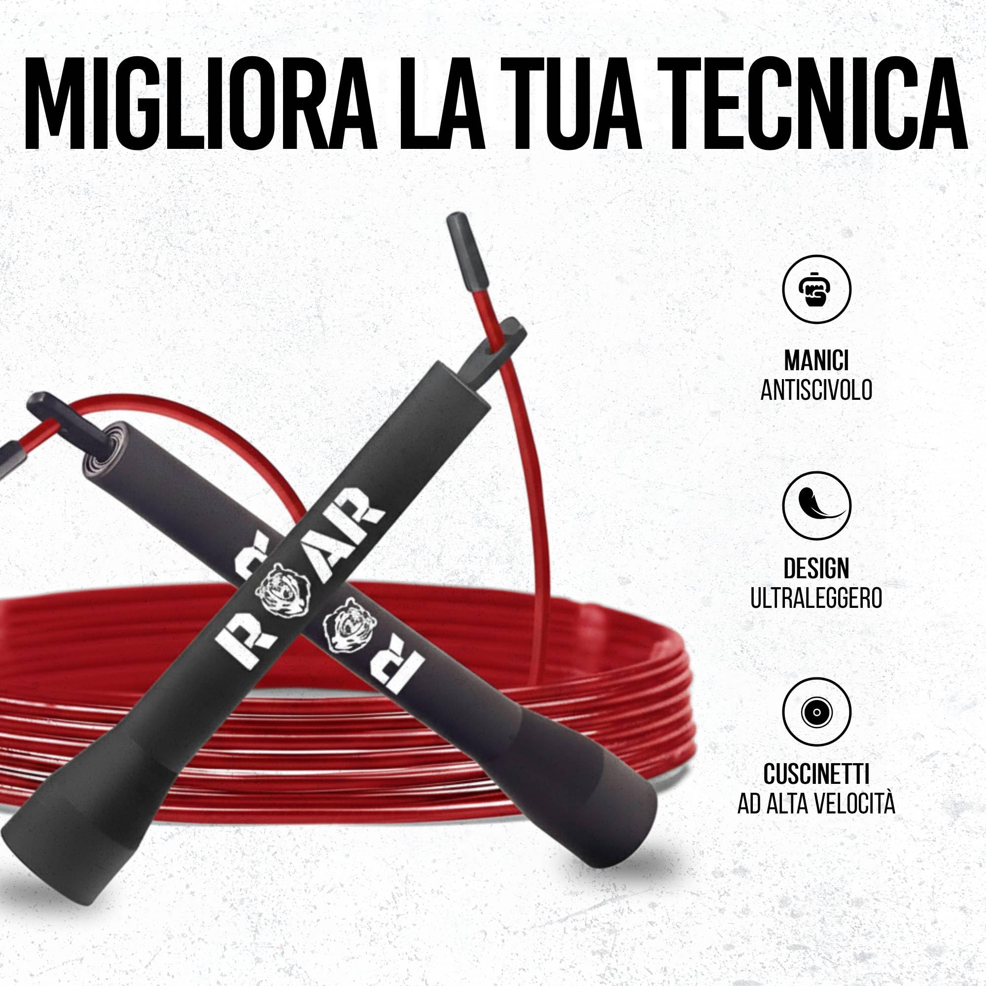 Roar® Corda Per Saltare Professionale, Crossfit, Boxe, Allenamento Veloce, Jumping Speed Rope